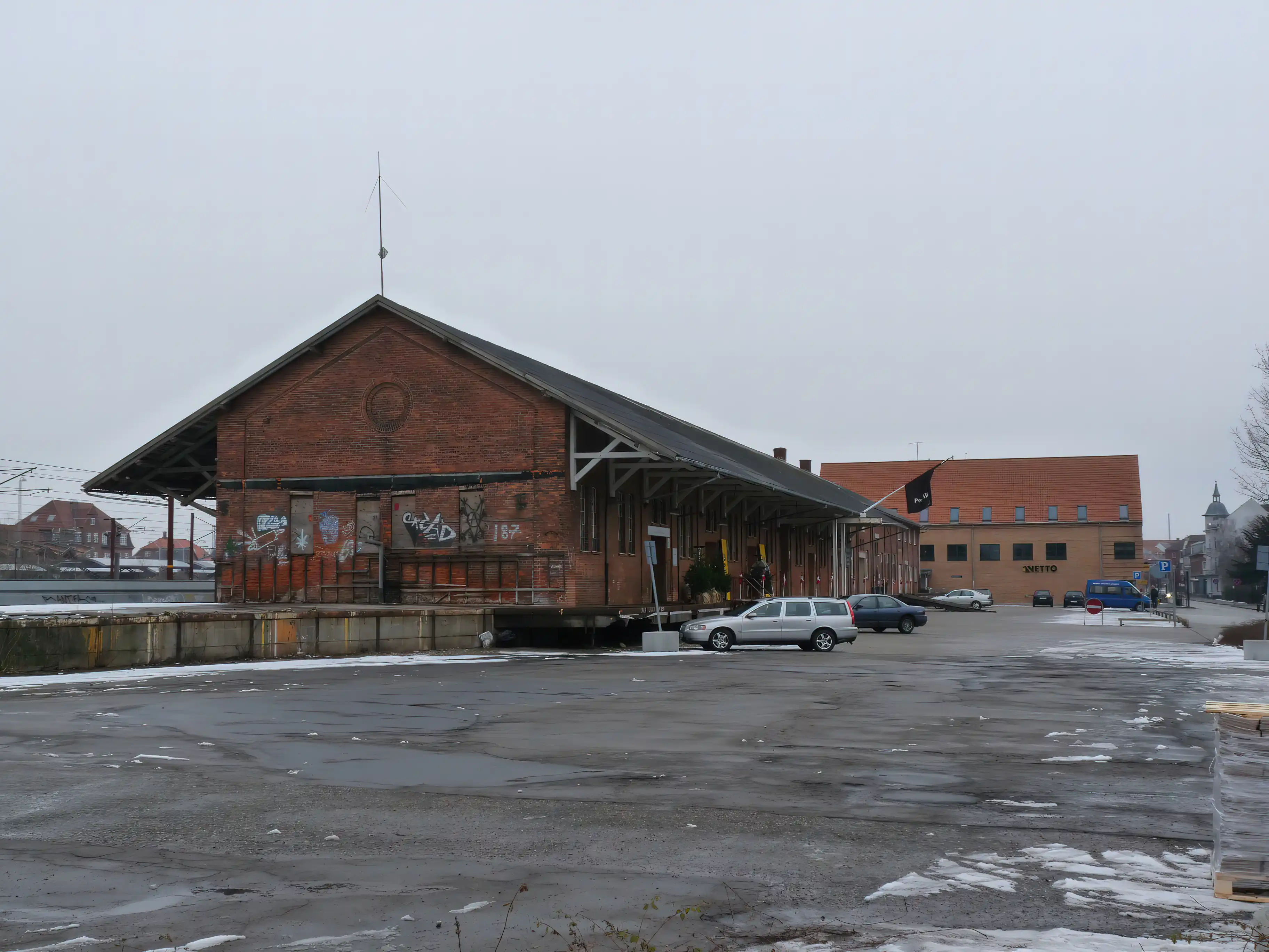 Billede af Slagelse Stations pakhus.