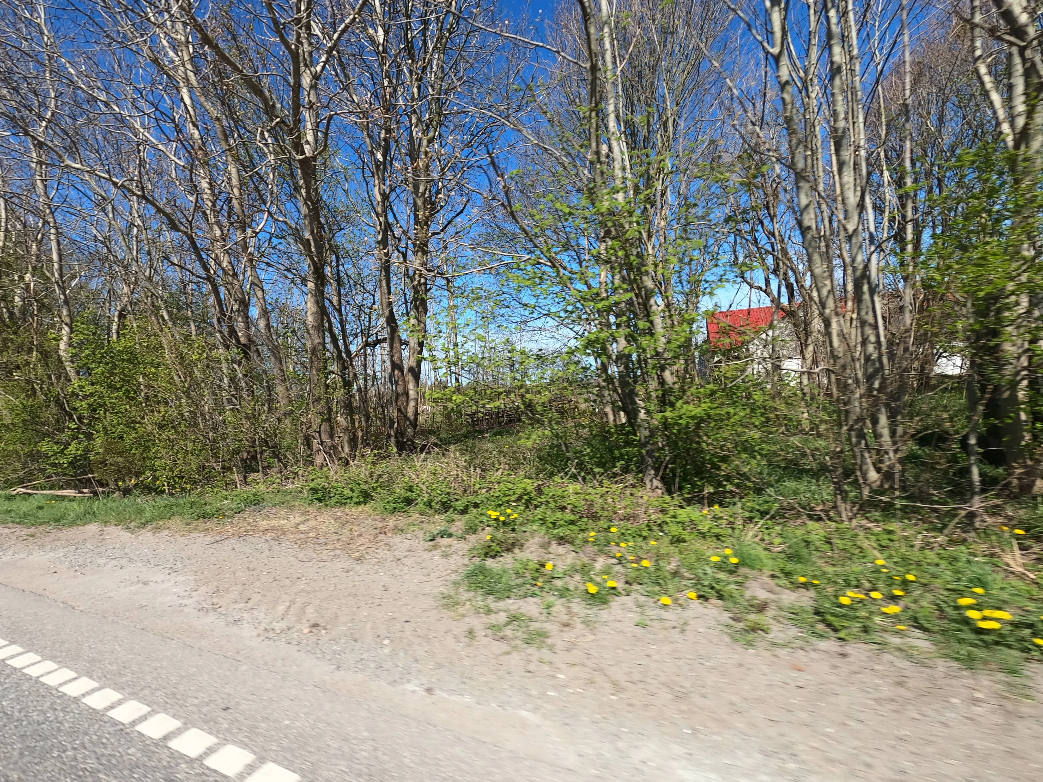 Billede af det nedlagte Lønholm Trinbræt, som var for enden af haven på gården Lønholm, hvor en af værelserne blev indrettet til ventesal.