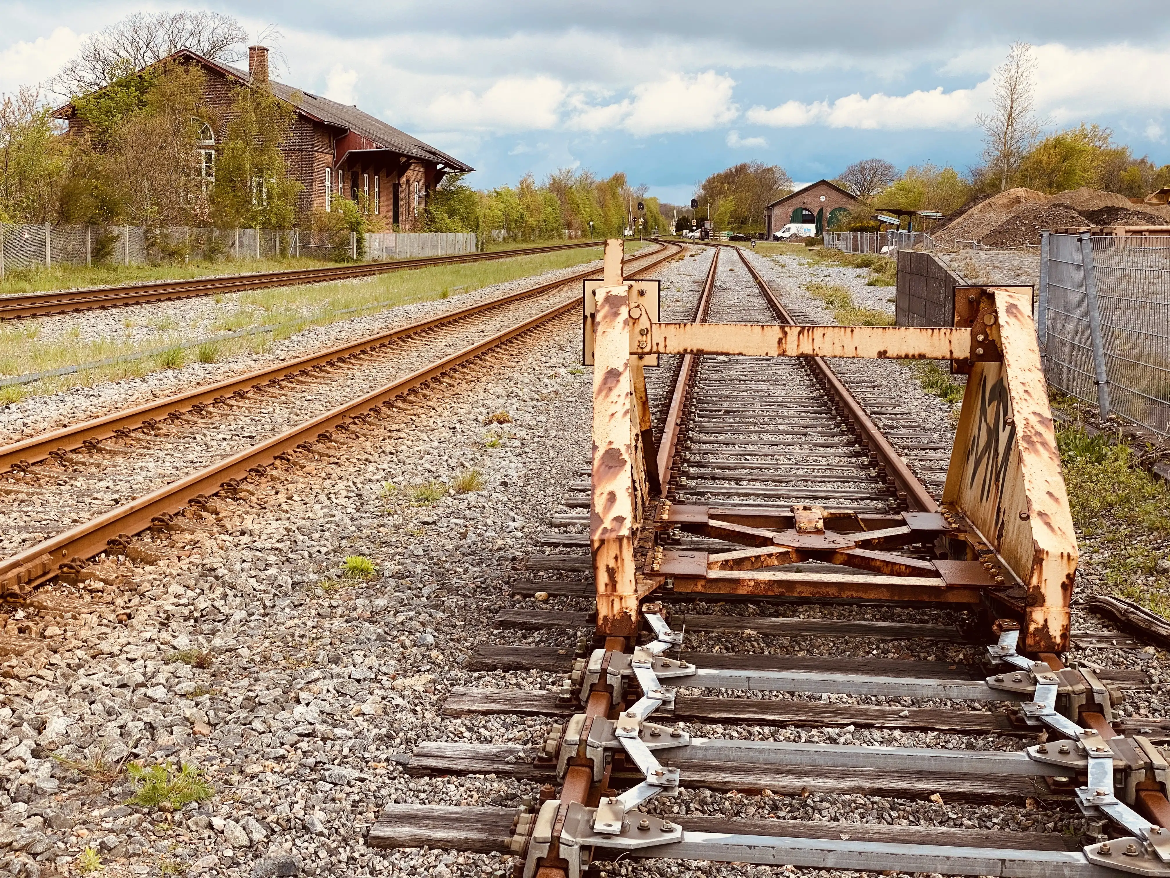 Billede af Ribe Stations sporareal. Billede af Ribe Stations sporareal.