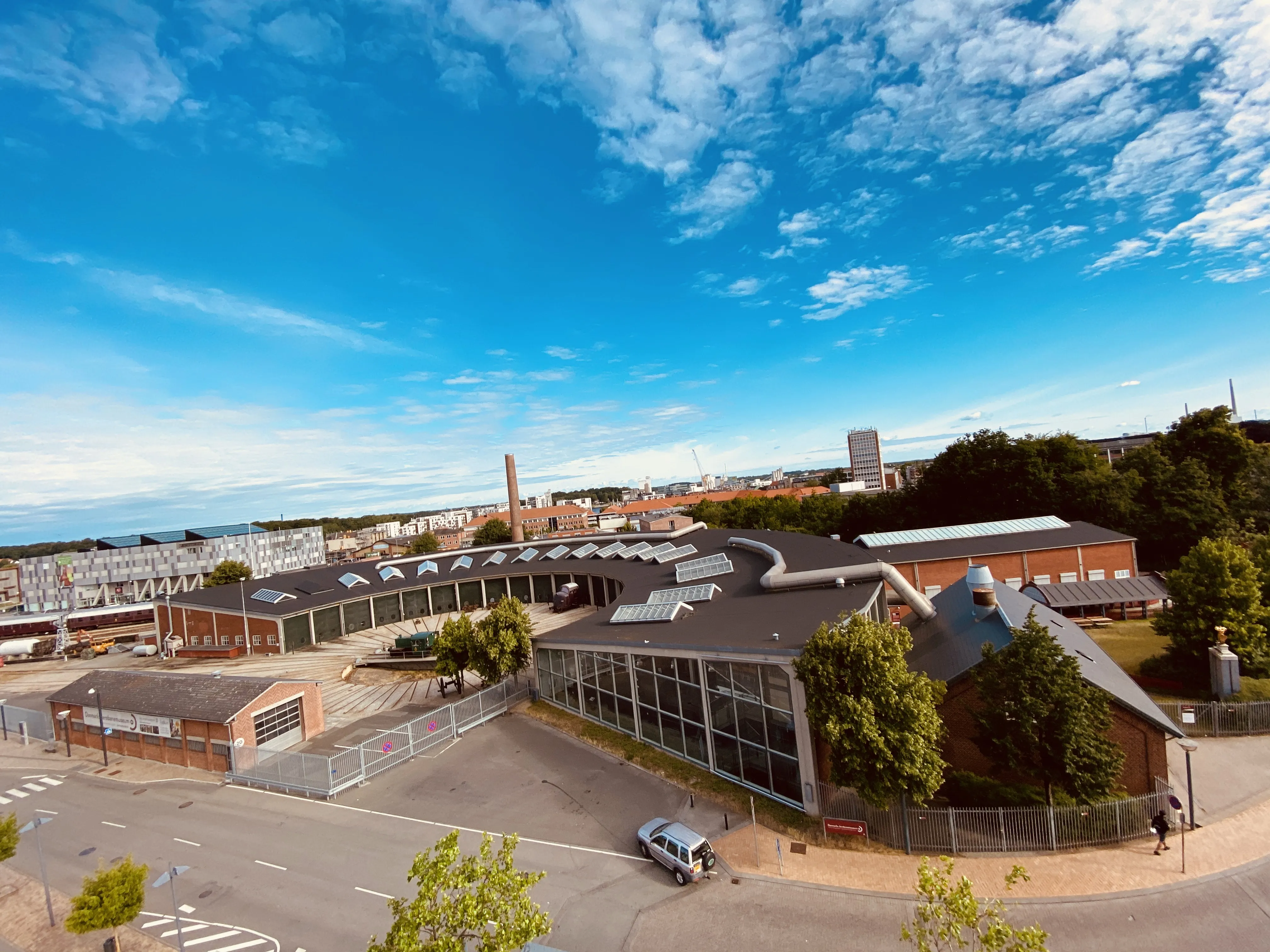 Billede af Odense Banegårds remise. Billede af Odense Banegårds remise.