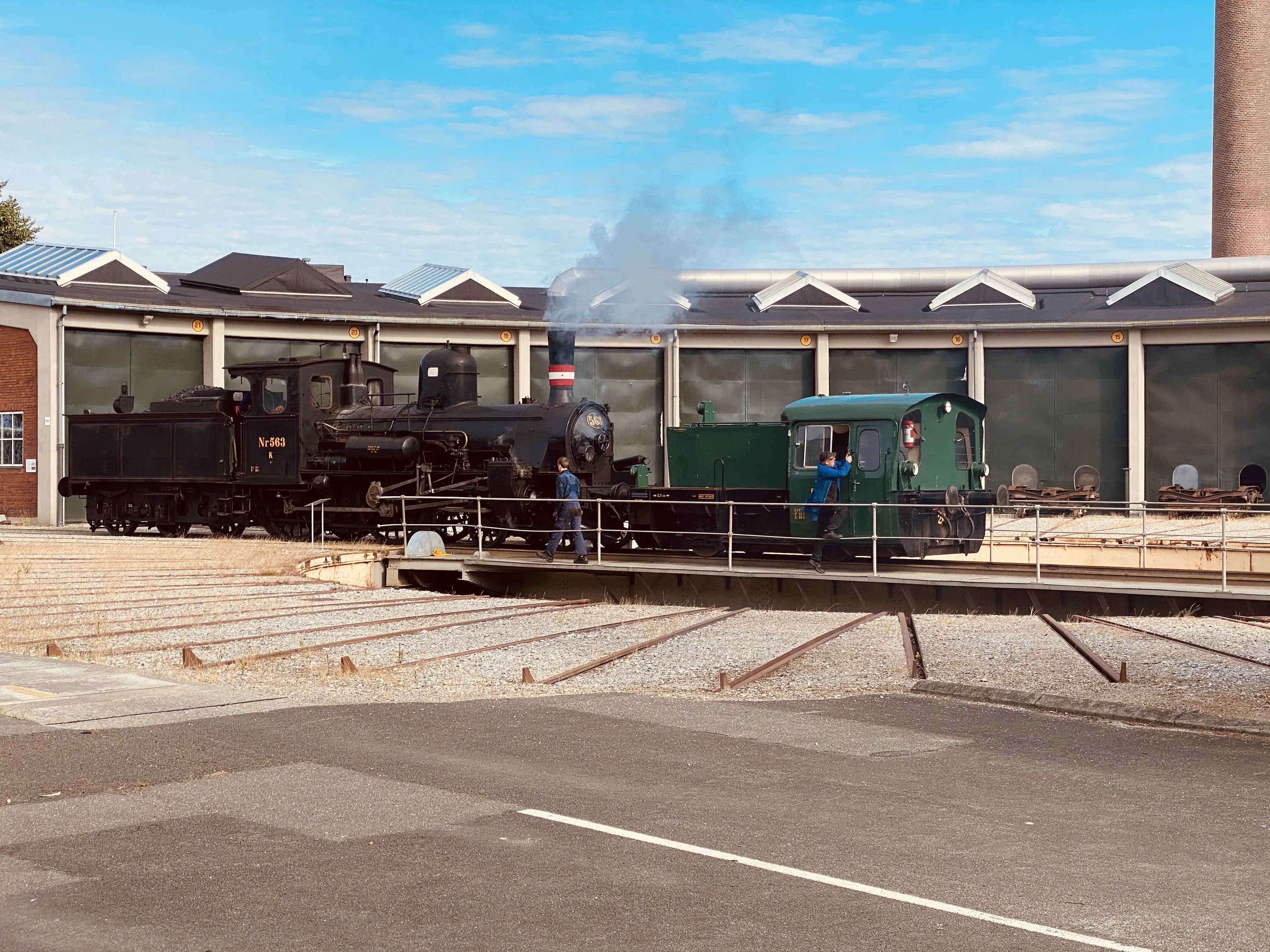 Billede af Odense Banegårds remise. Billede af Odense Banegårds remise.