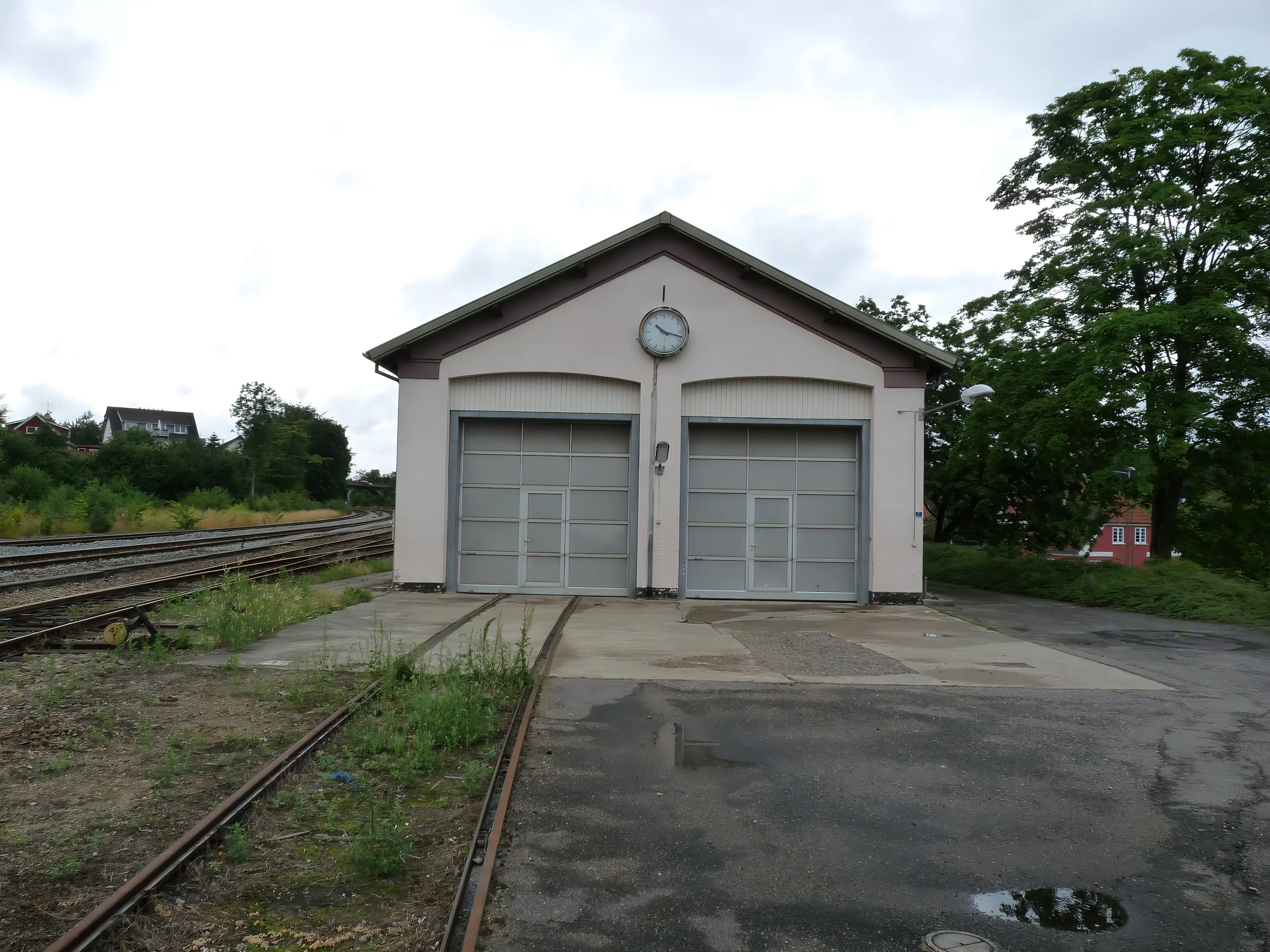Billede af Hobro Stations remise.