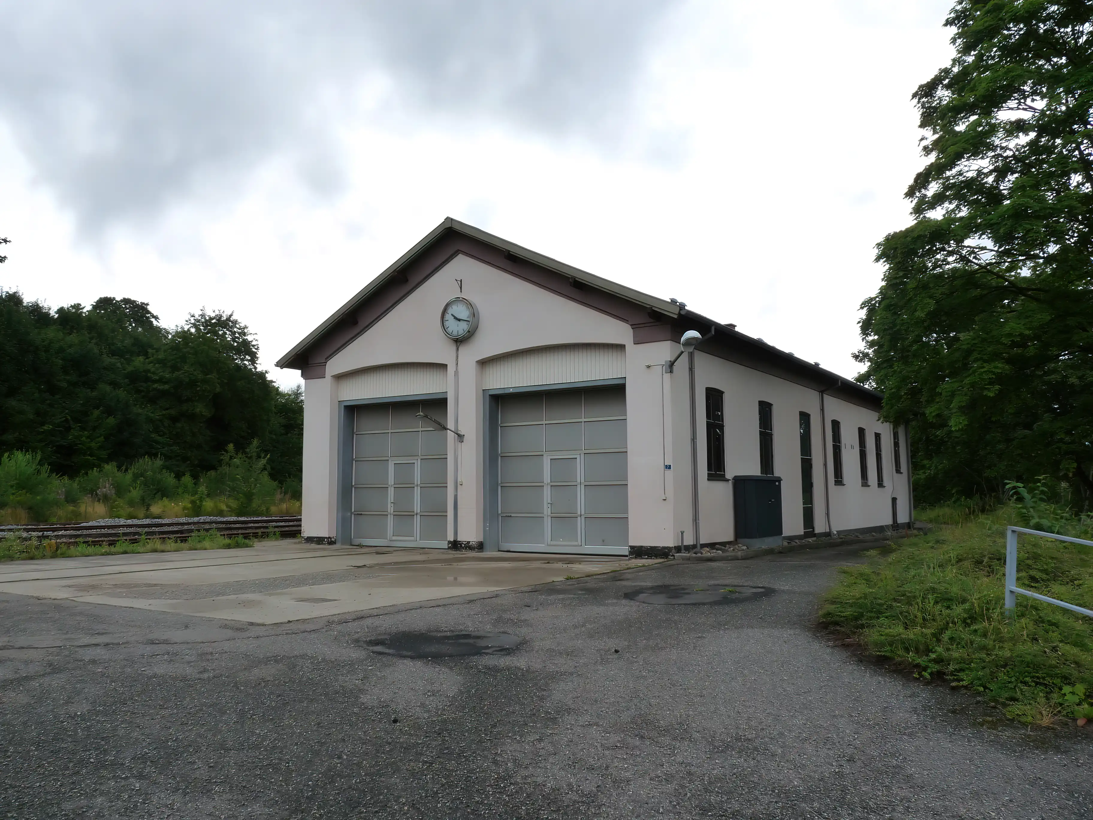 Billede af Hobro Stations remise.