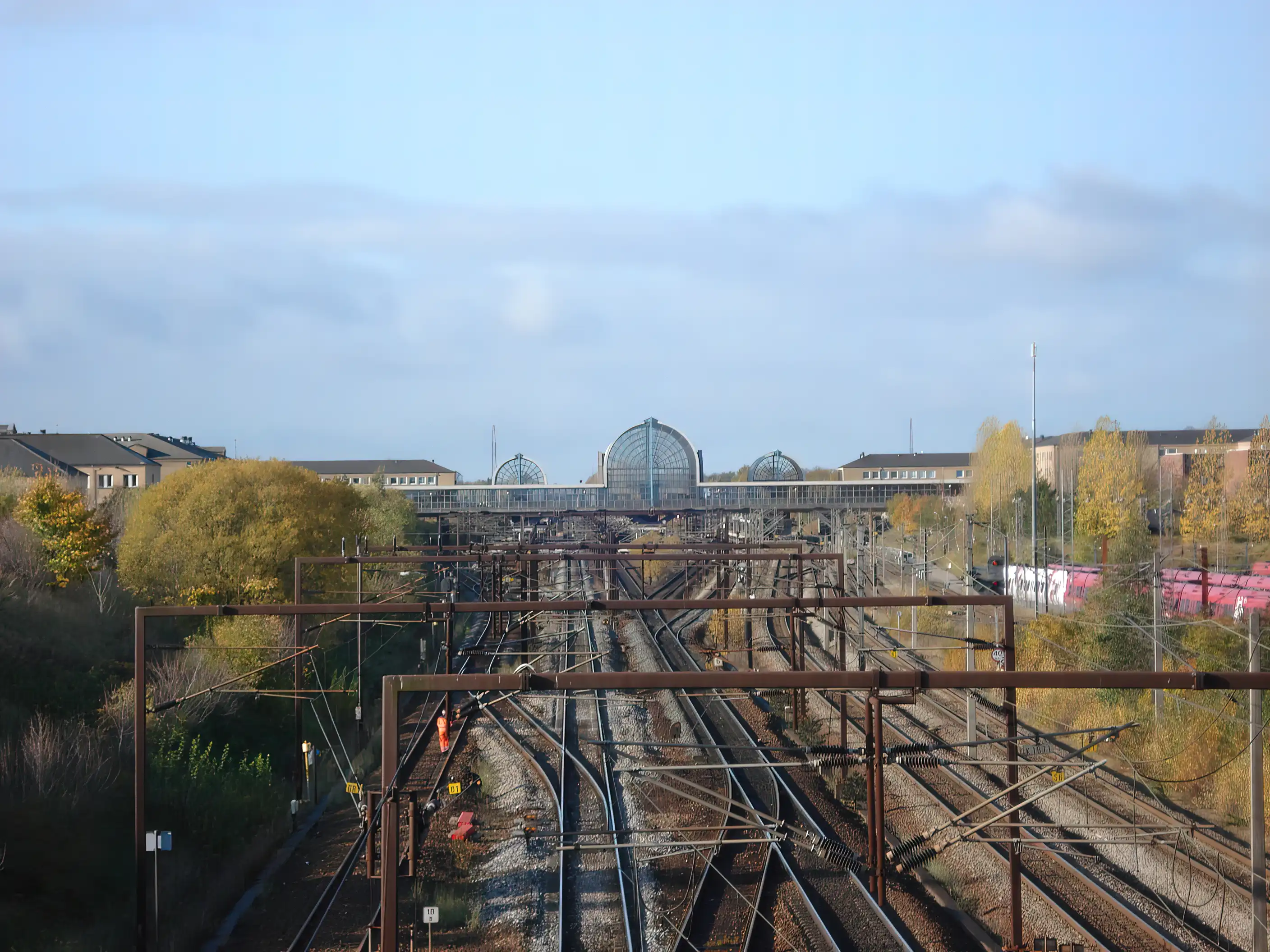Billede af Høje Taastrup Stations sporareal.