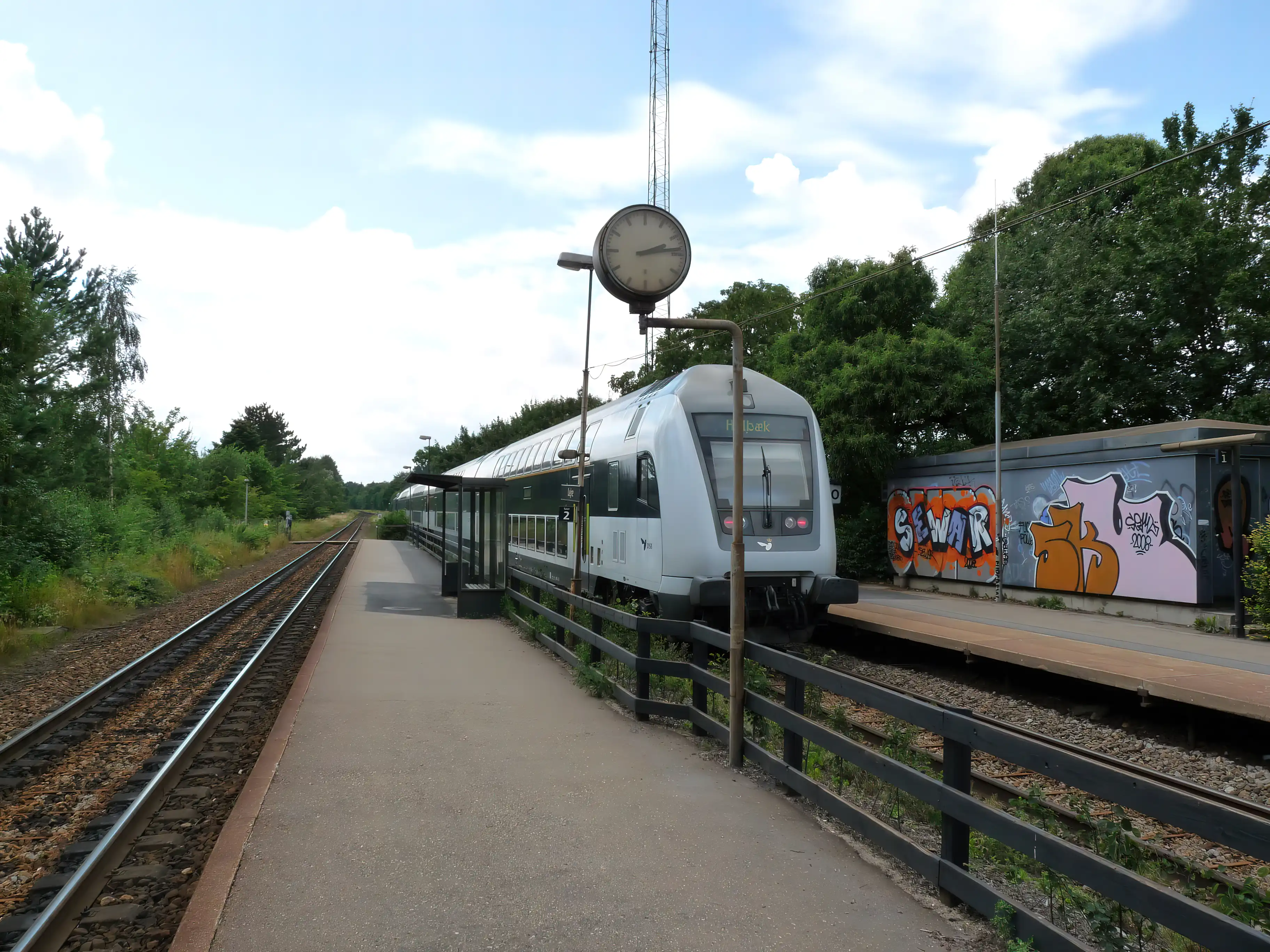 Billede af Lejre Stations sporareal.