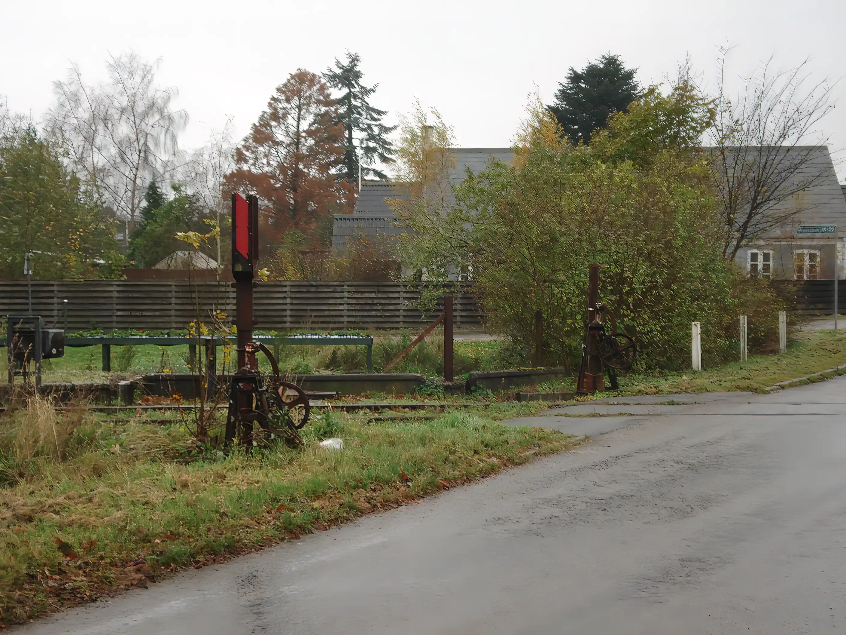 Billede af Nårup Stations ind og udkørsel.