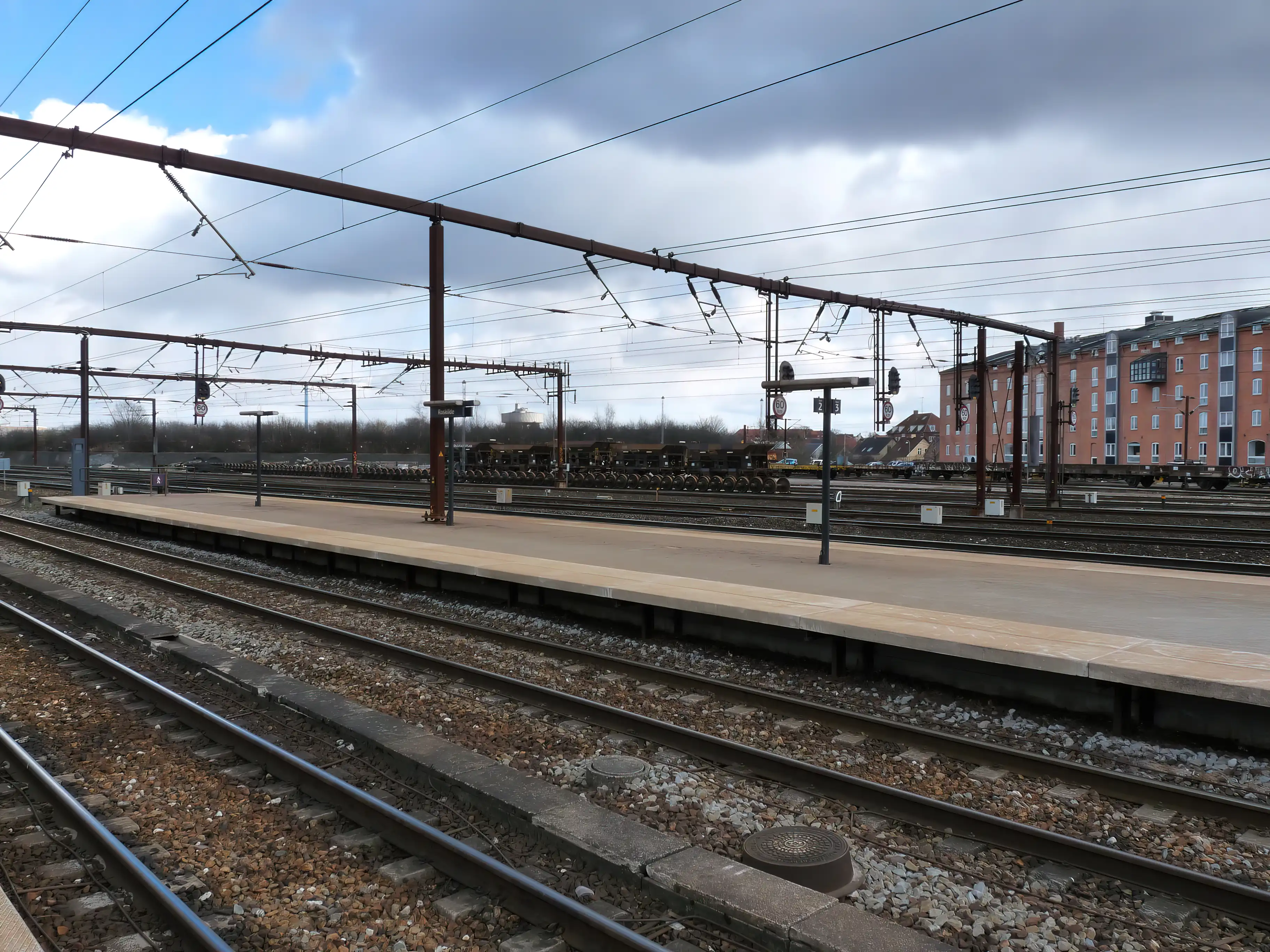 Billede af Roskilde Stations sporareal.