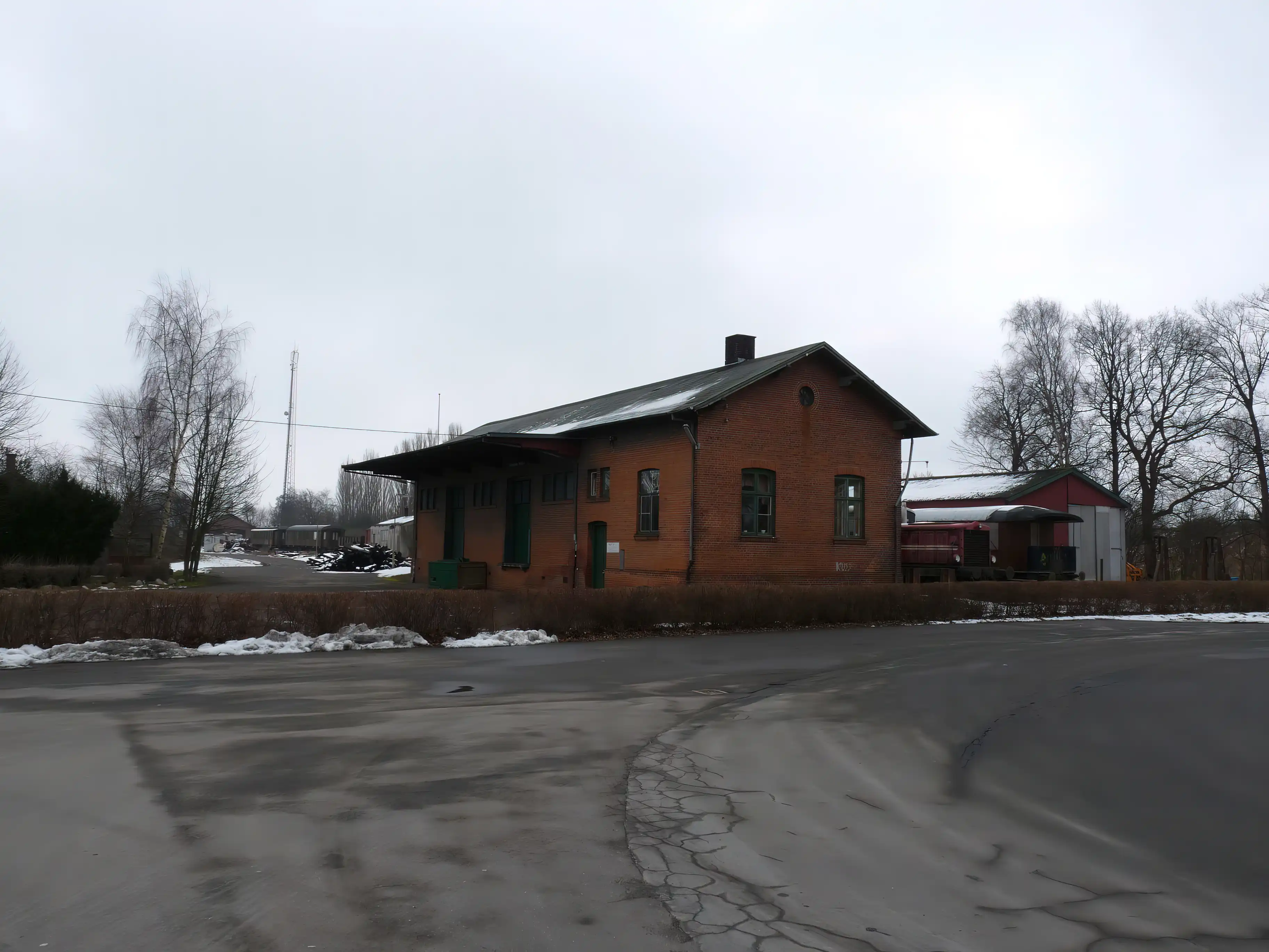Billede af Skælskør Stations pakhus. Billede af Skælskør Stations pakhus.