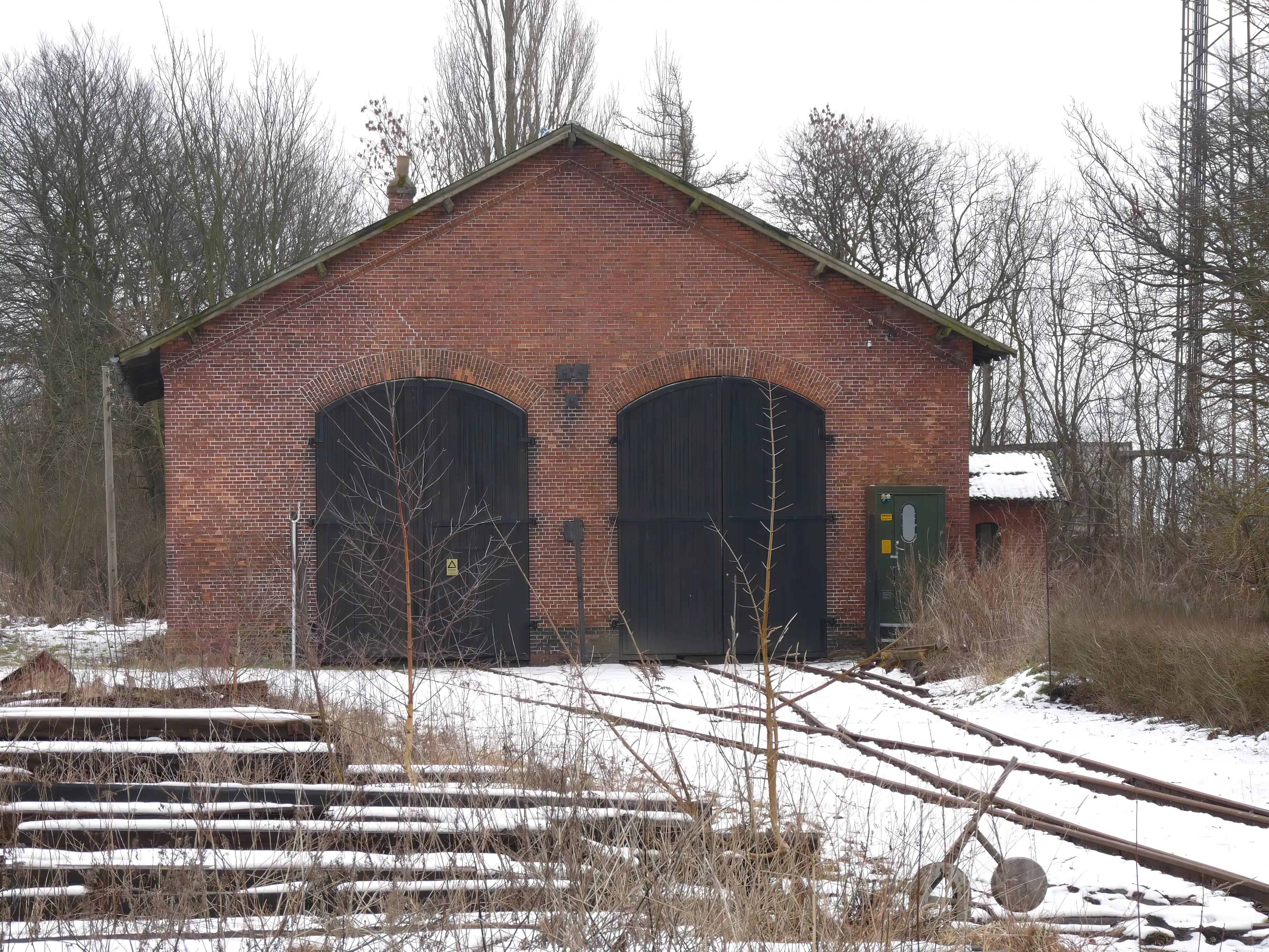 Billede af Skælskør Stations remise. Billede af Skælskør Stations remise.