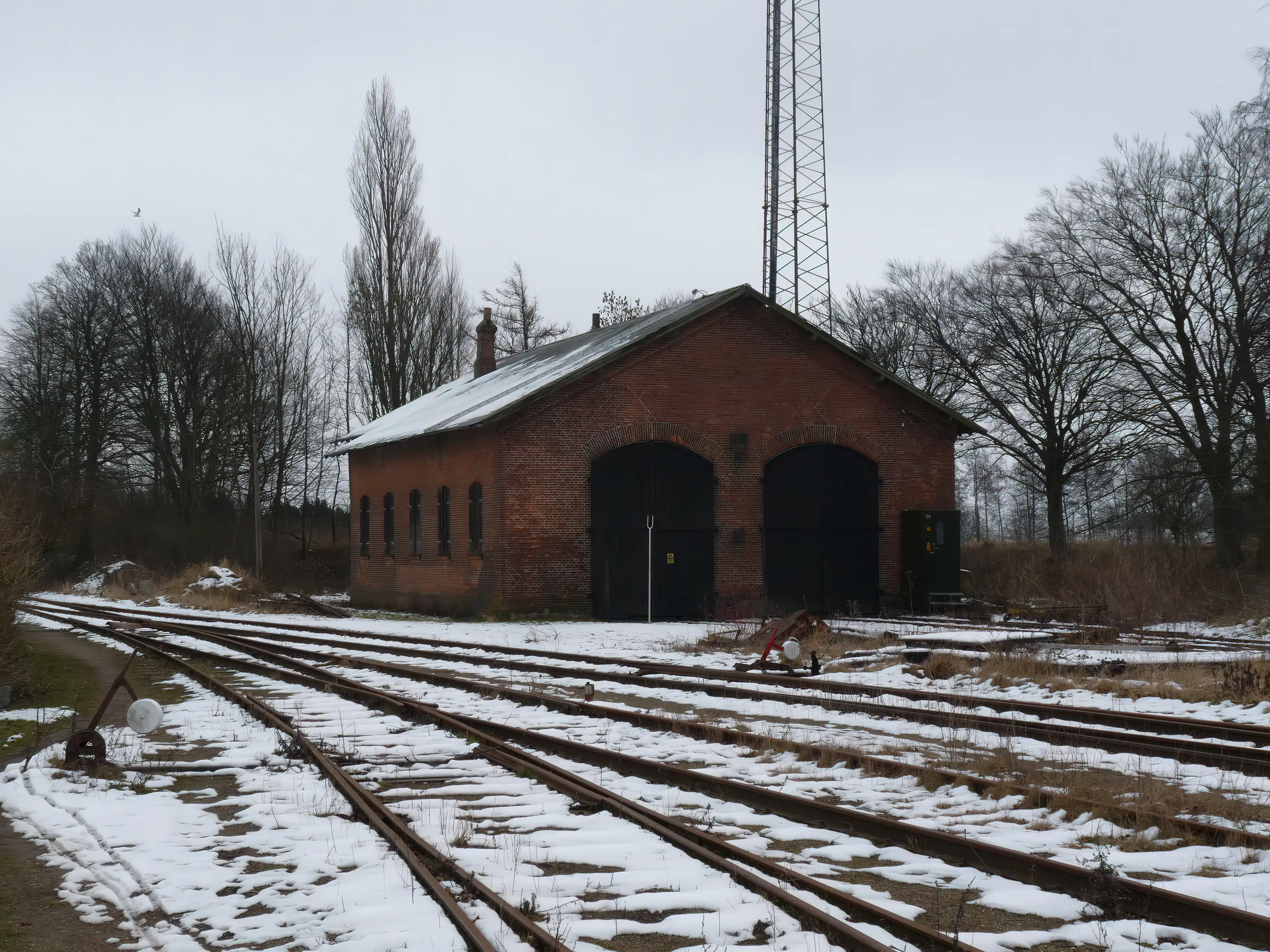 Billede af Skælskør Stations remise. Billede af Skælskør Stations remise.