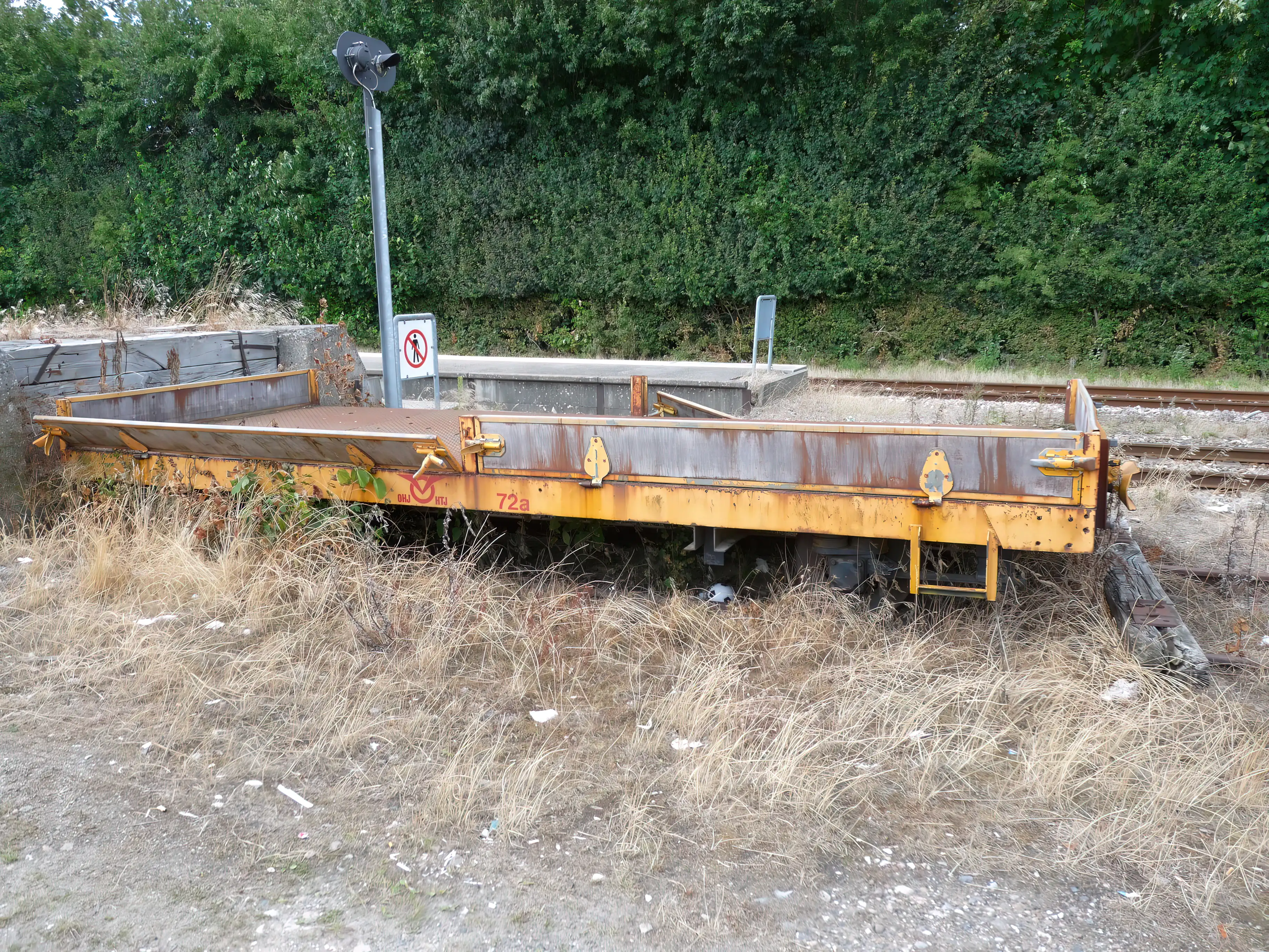 Billede af tog ud for Store Merløse Station.