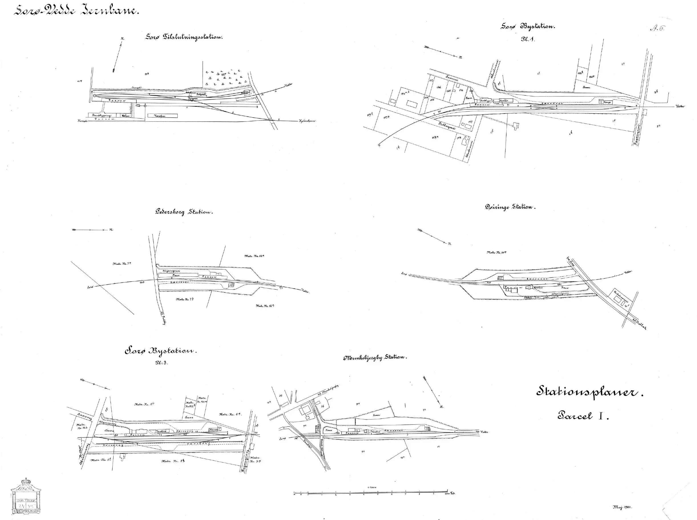 Sporplan af Sorø By Station. Sporplan af Sorø By Station.