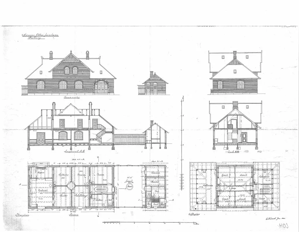 Tegning af Falling Station. Tegning af Falling Station.