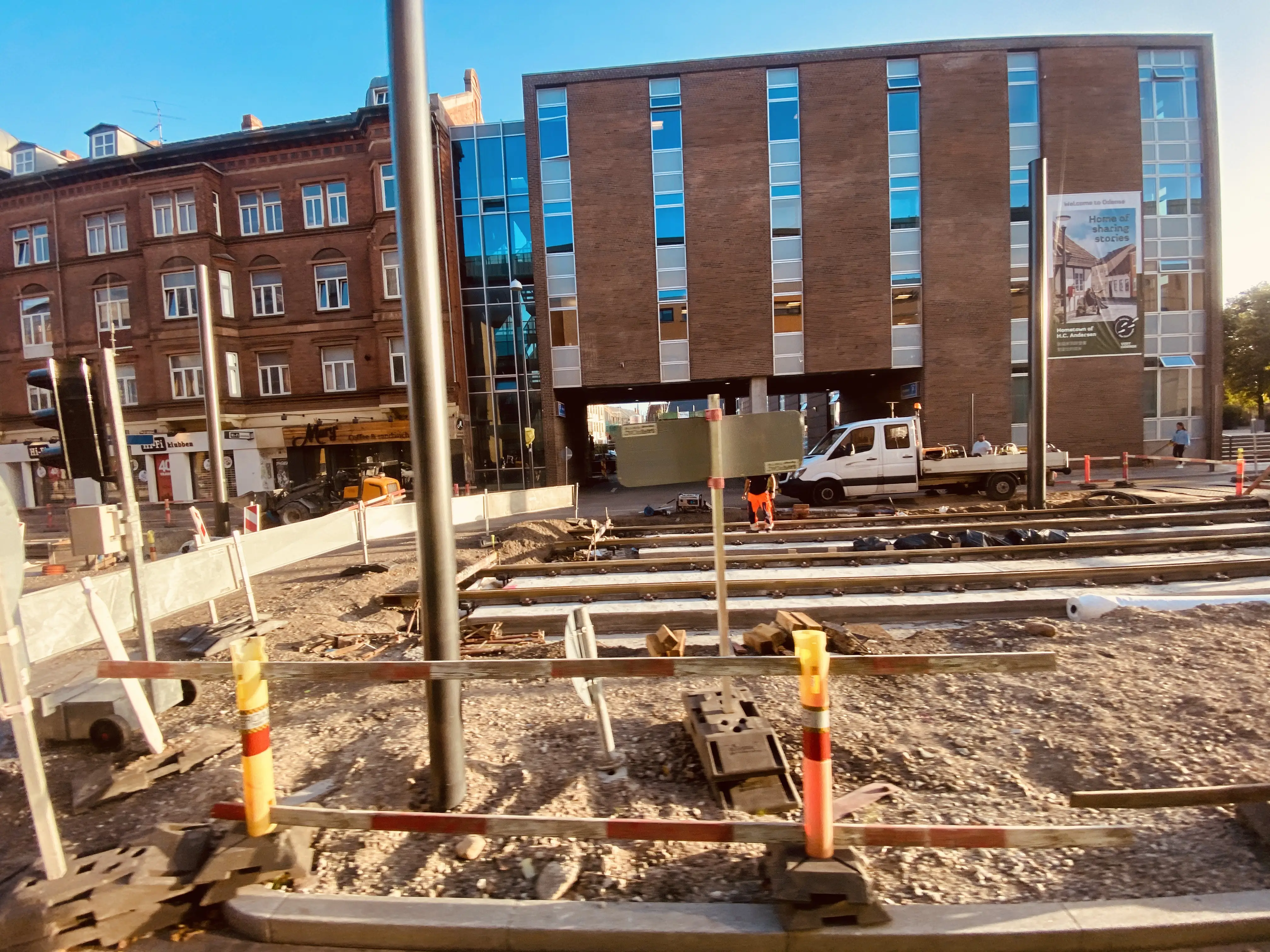 Billede af Odense Banegård Letbanestation.