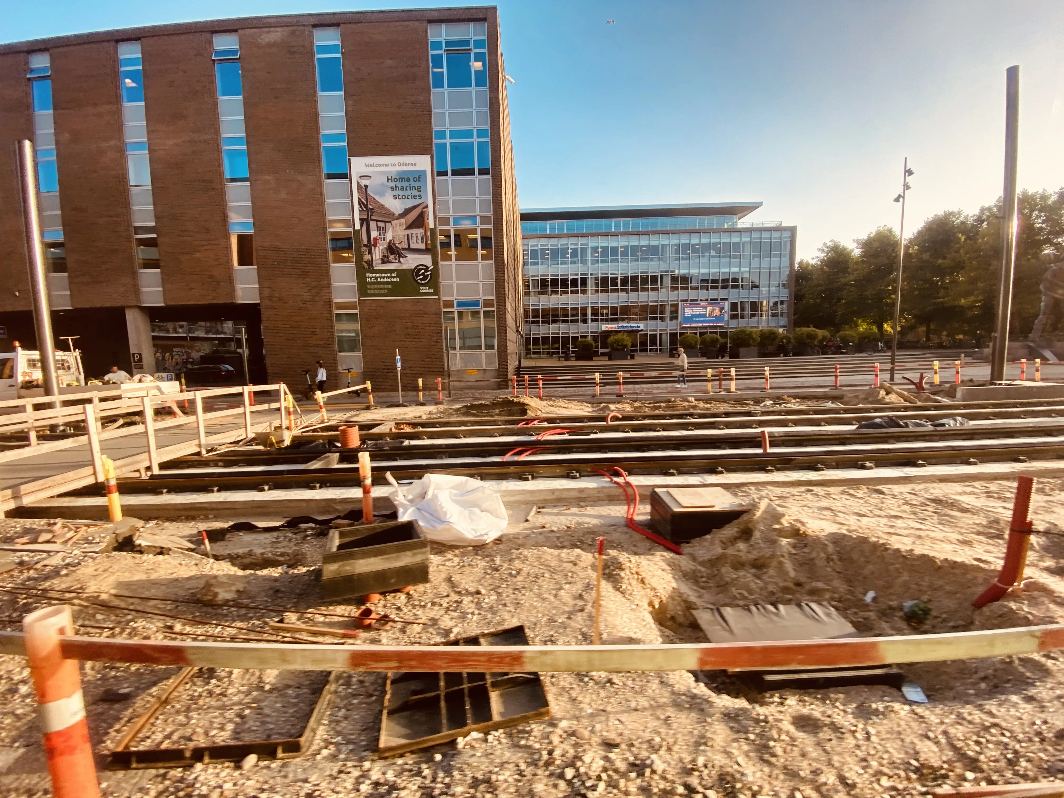 Billede af Odense Banegård Letbanestation.