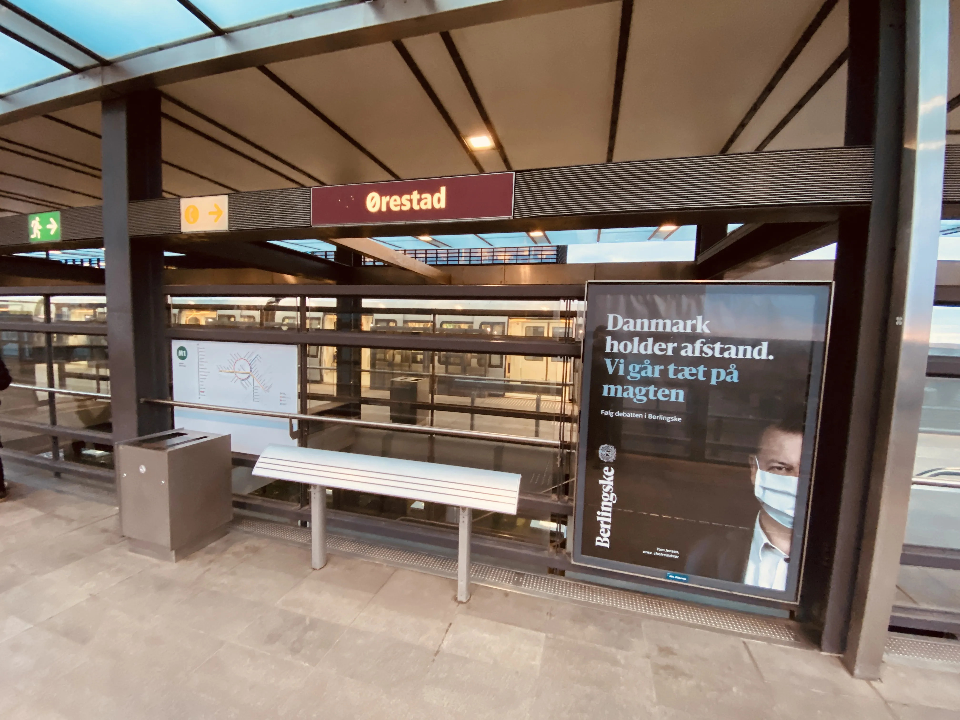 Billede af Ørestad Metrostation.