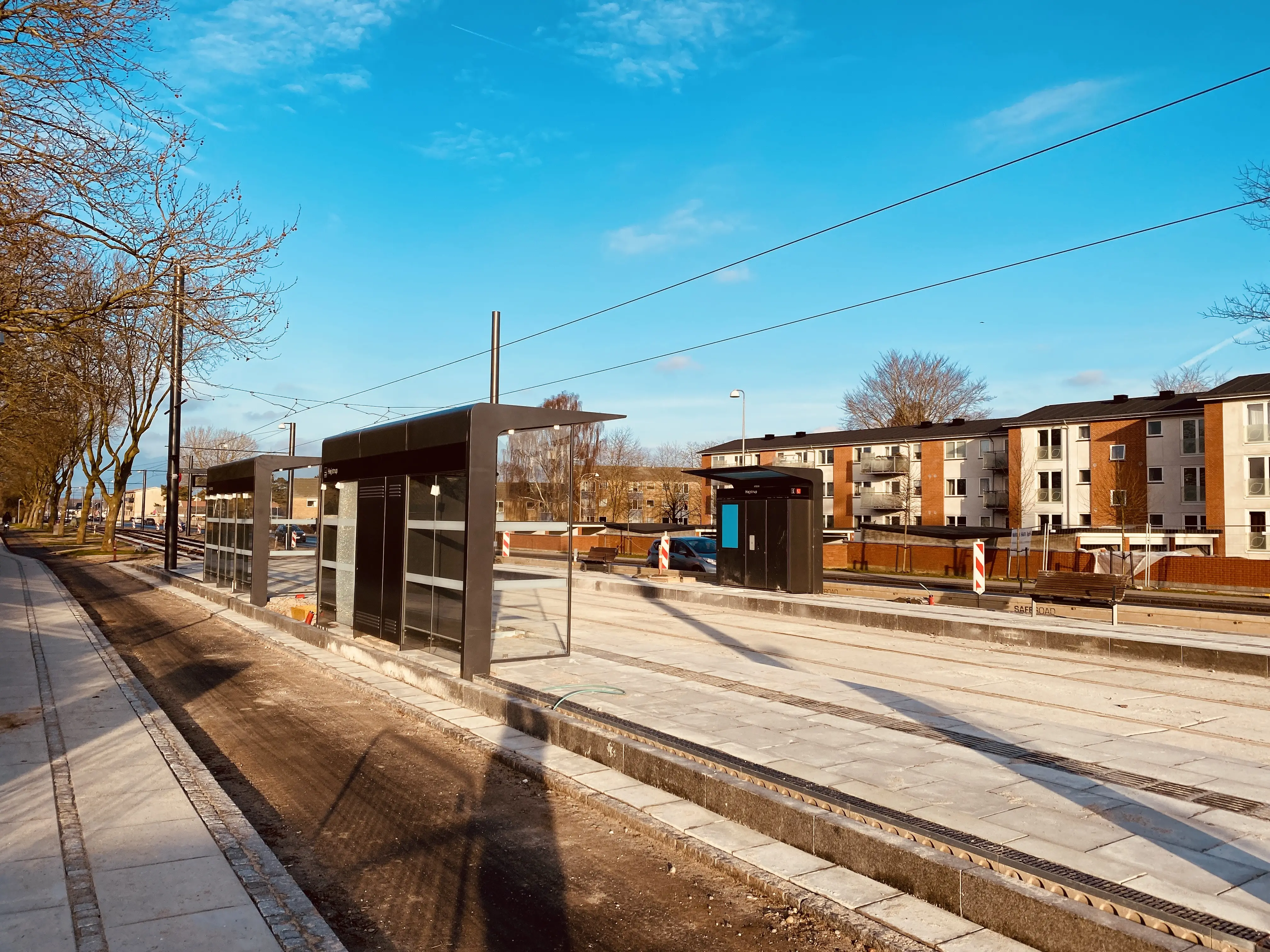 Billede af Højstrup Letbanestation.