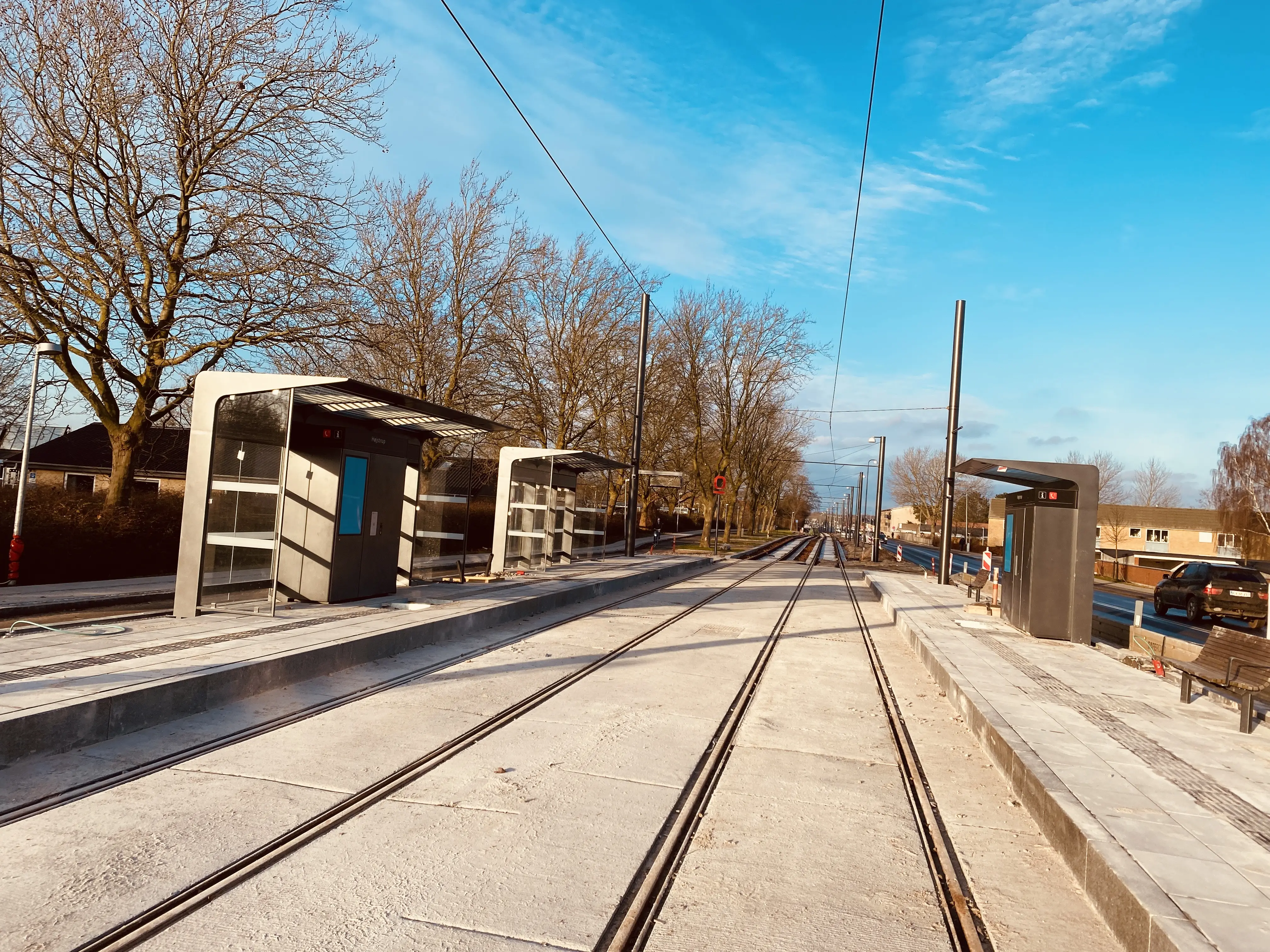 Billede af Højstrup Letbanestation.