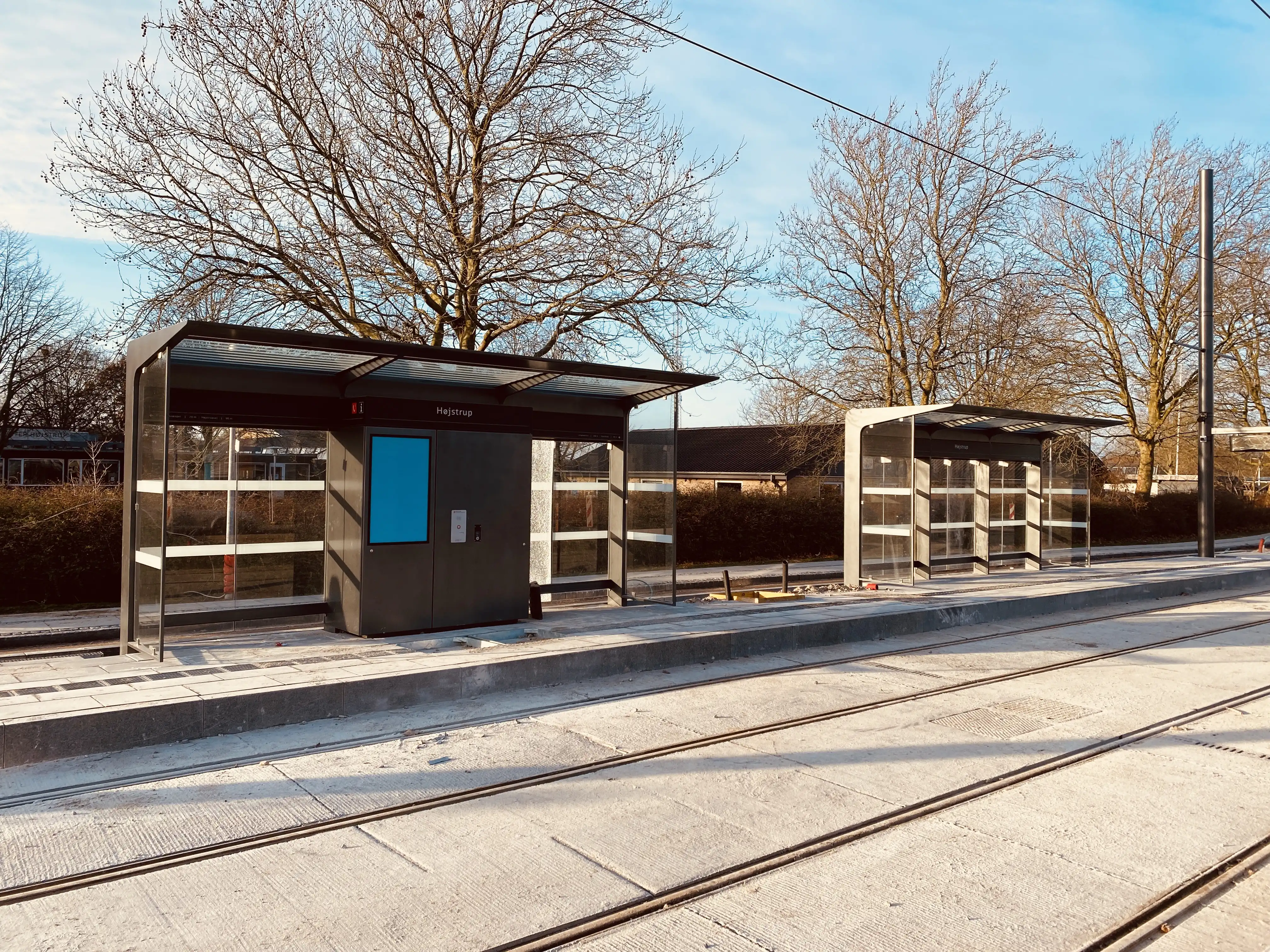 Billede af Højstrup Letbanestation.