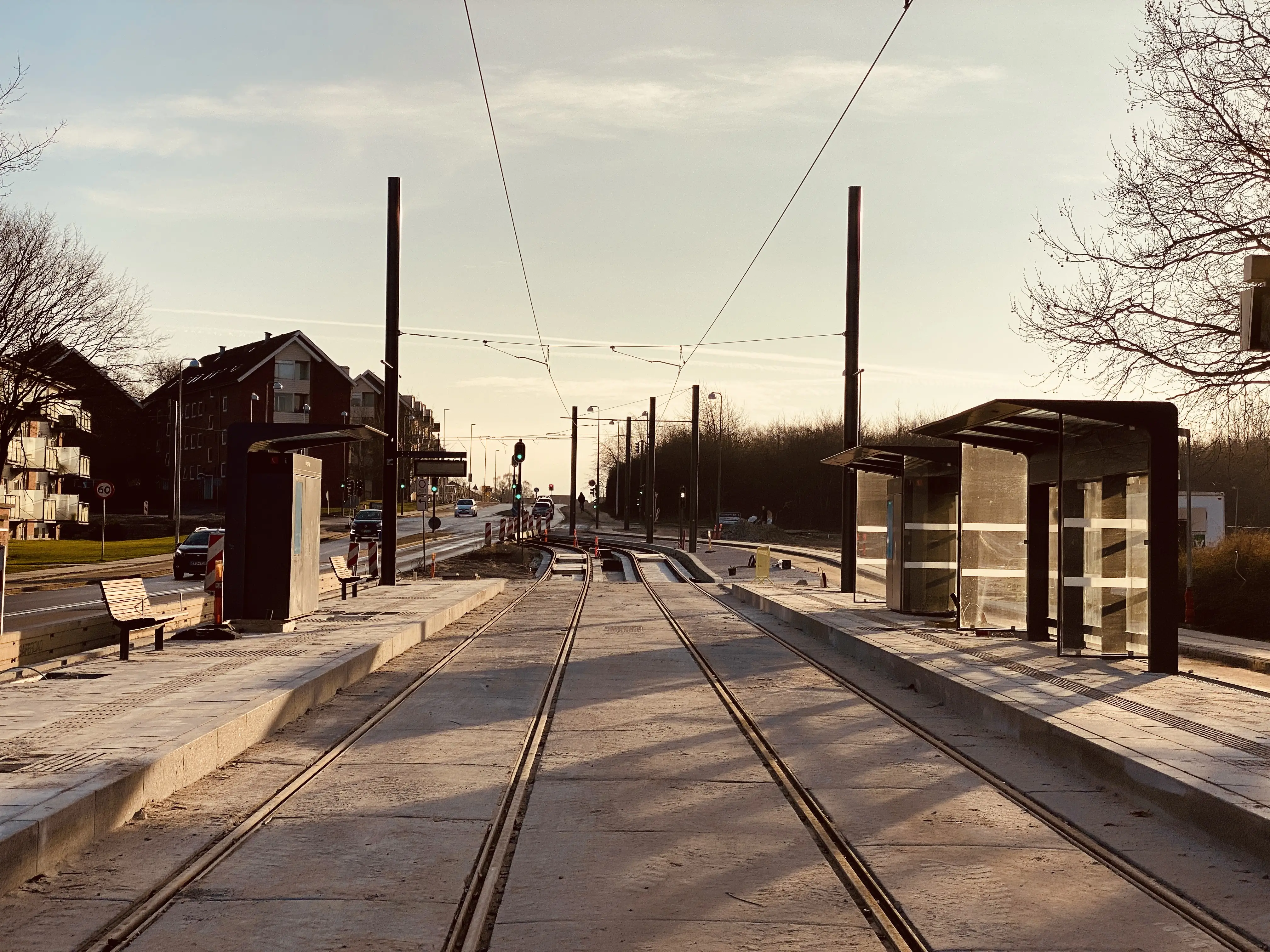 Billede af Højstrup Letbanestation.