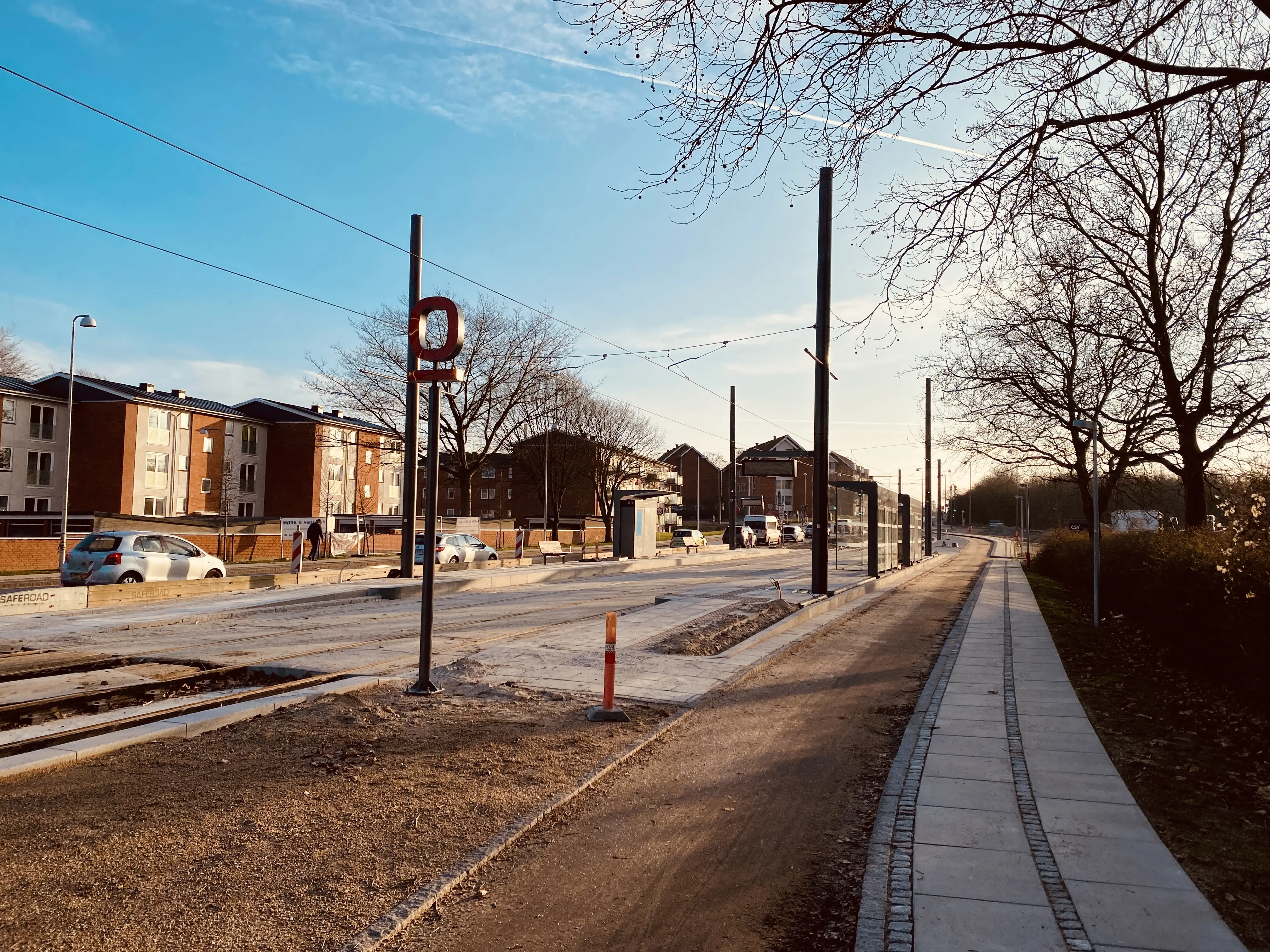 Billede af Højstrup Letbanestation.