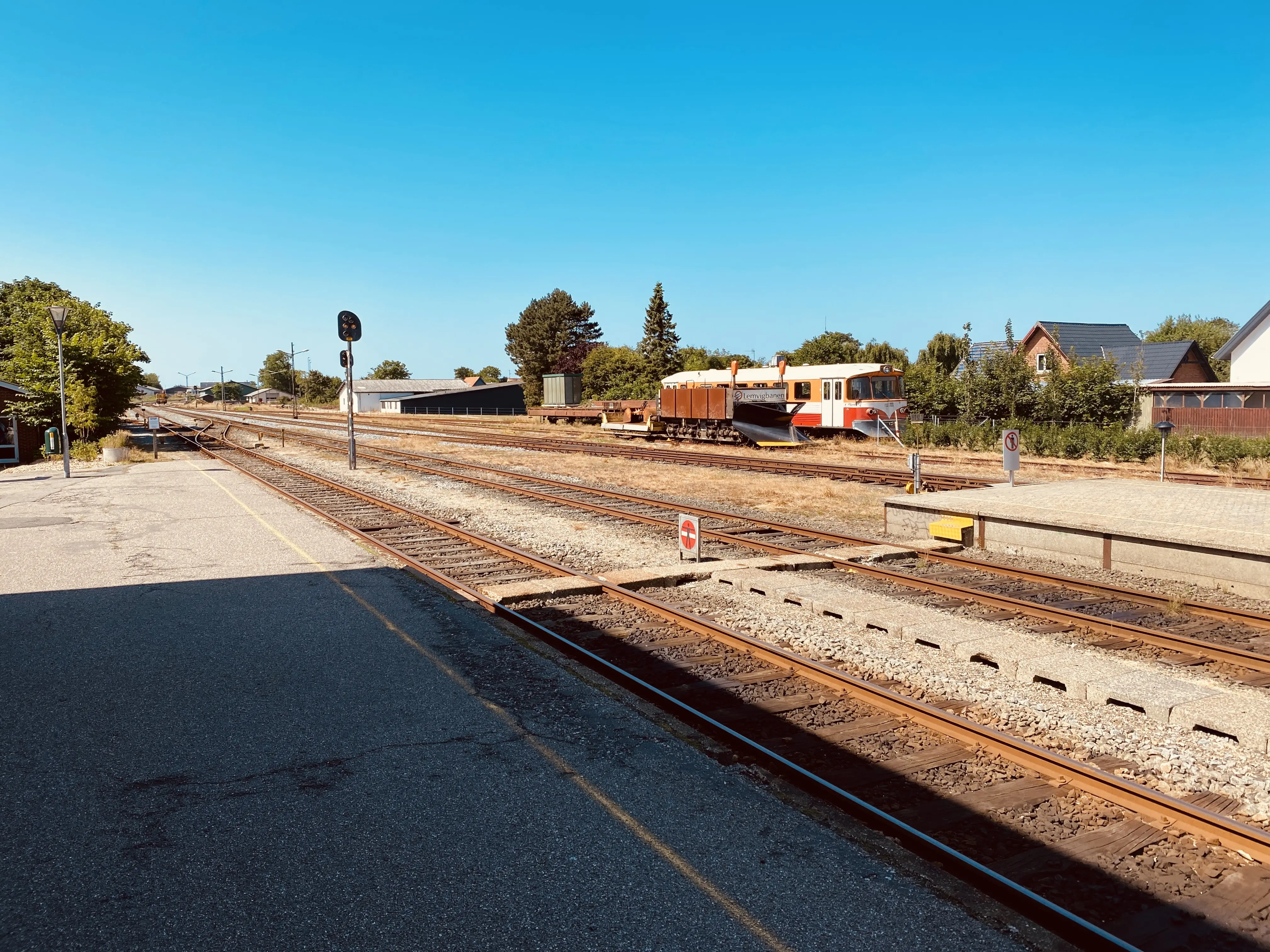 Billede af Lemvig Stations sporareal. Billede af Lemvig Stations sporareal.