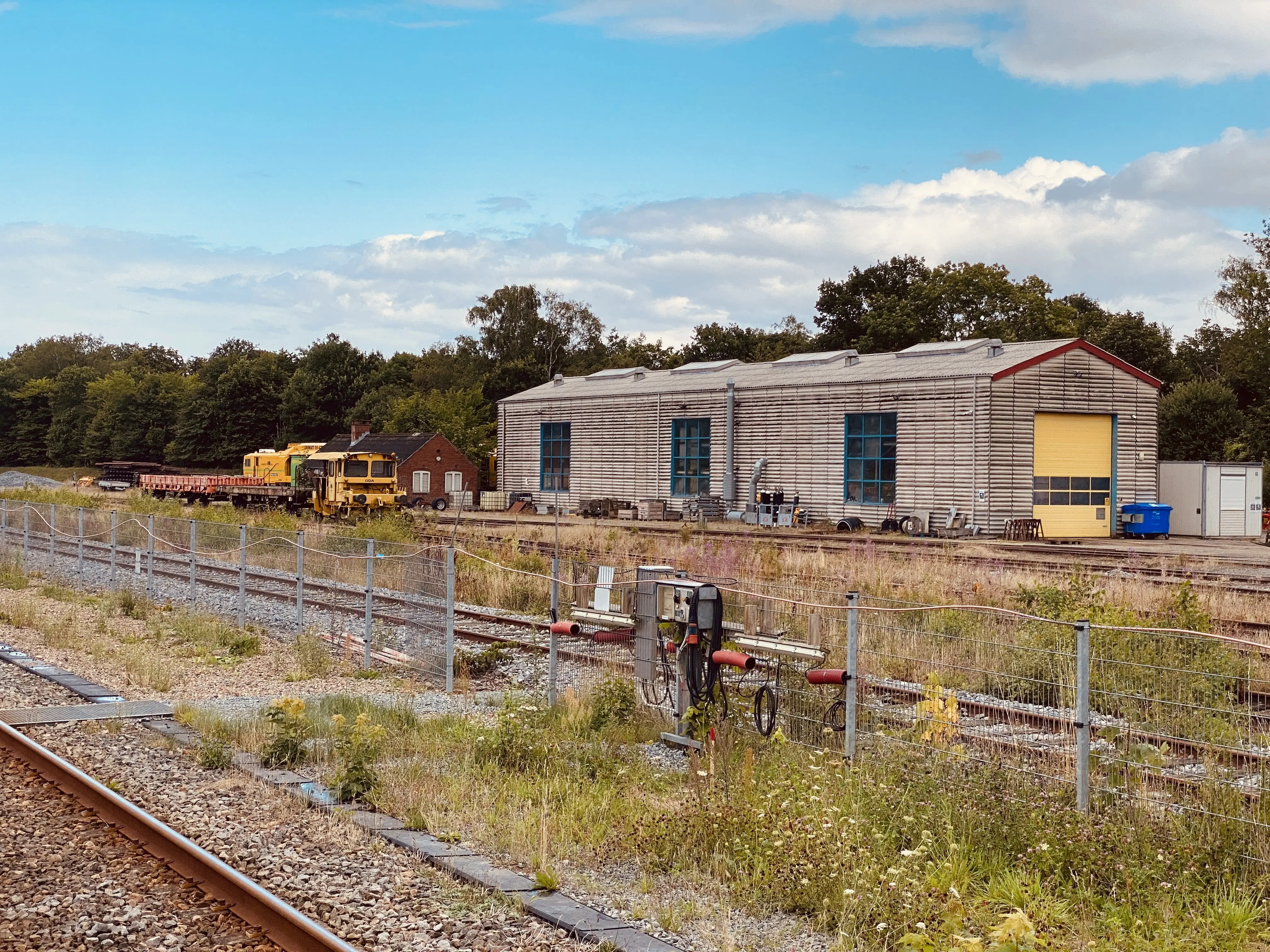 Billede af Langå Stations remise.