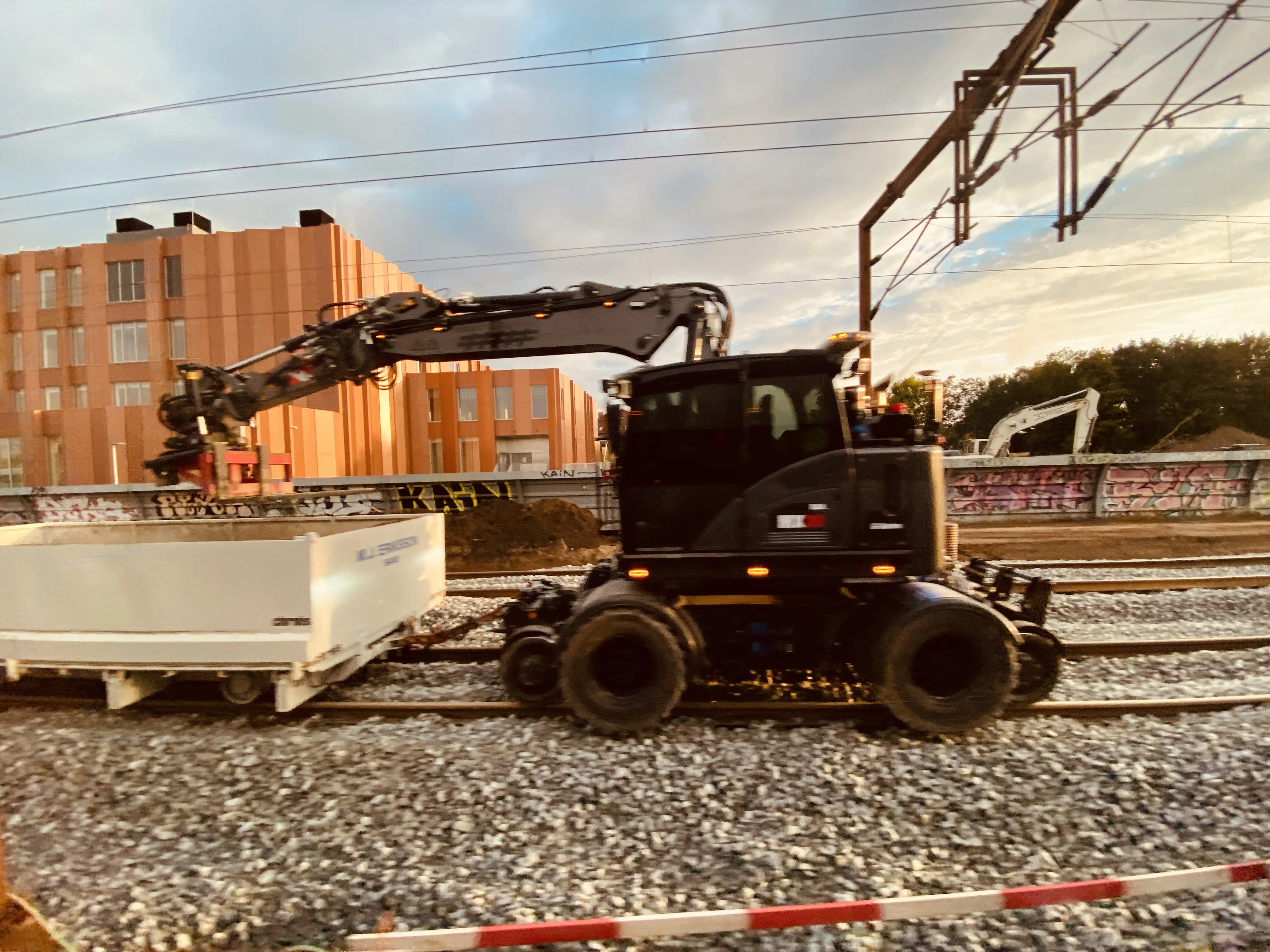 Billede af sporarbejdet ved Slagelse Station.