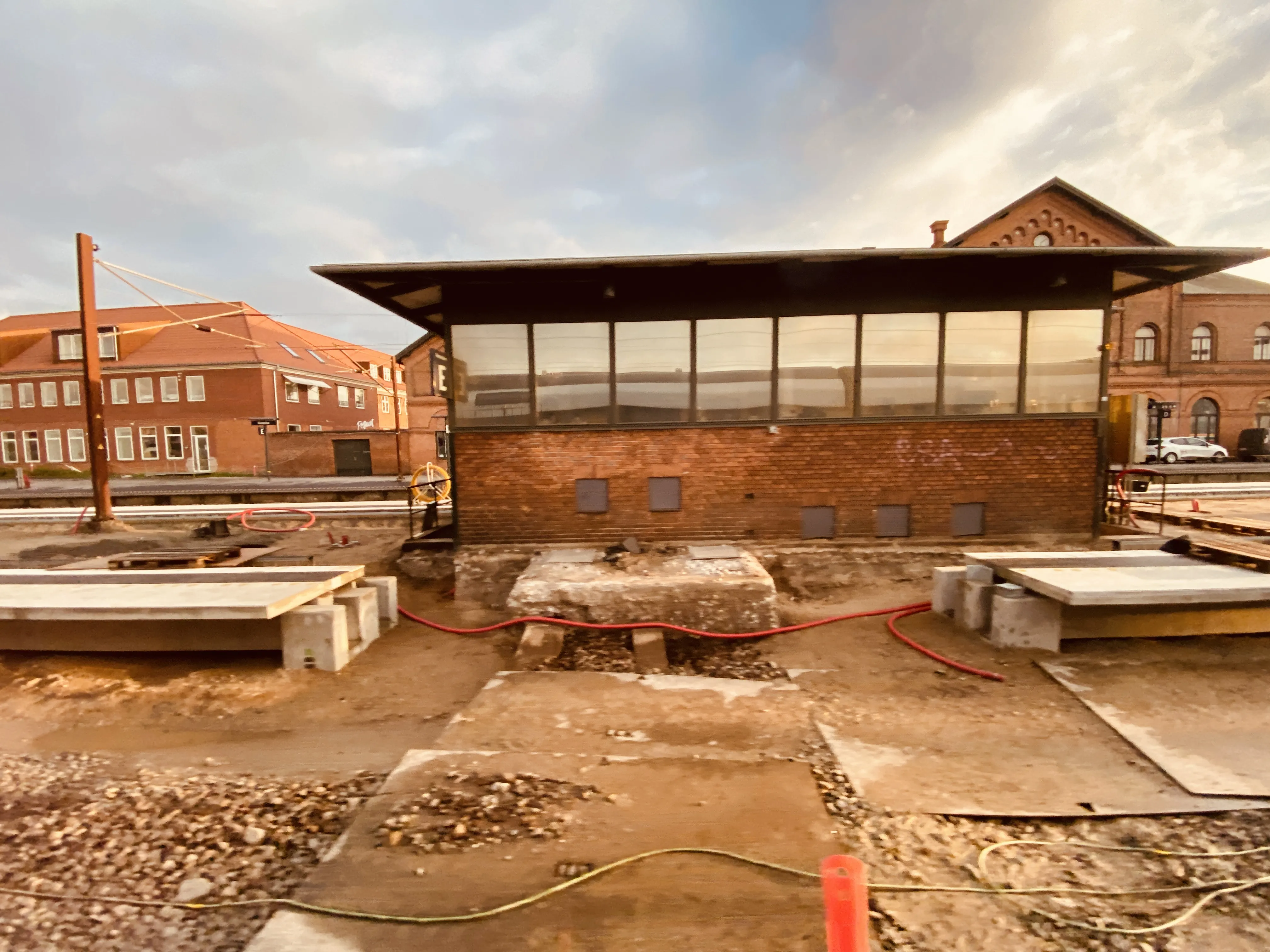 Billede af sporarbejdet ved Slagelse Station.