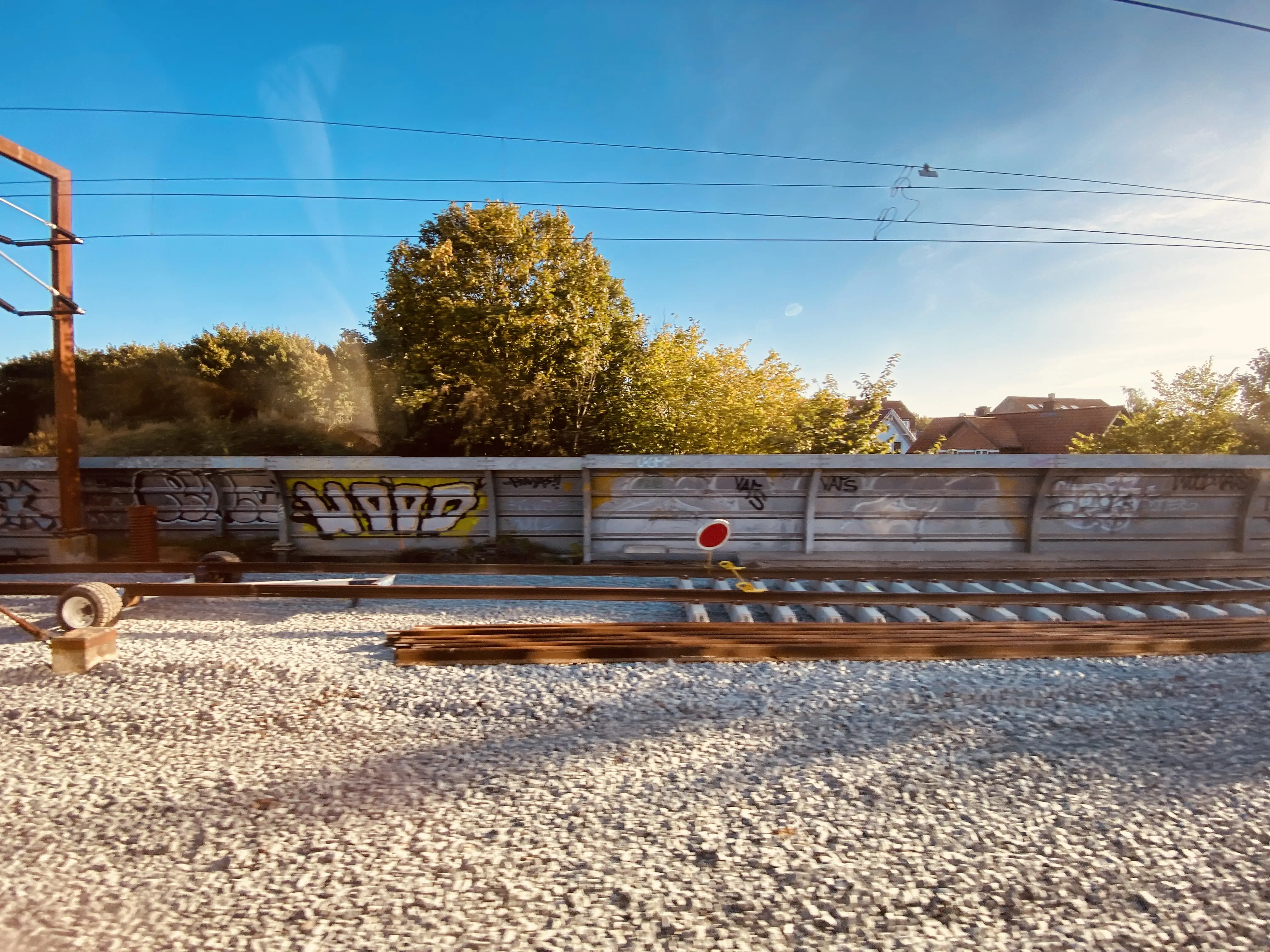 Billede af sporarbejdet ved Slagelse Station.