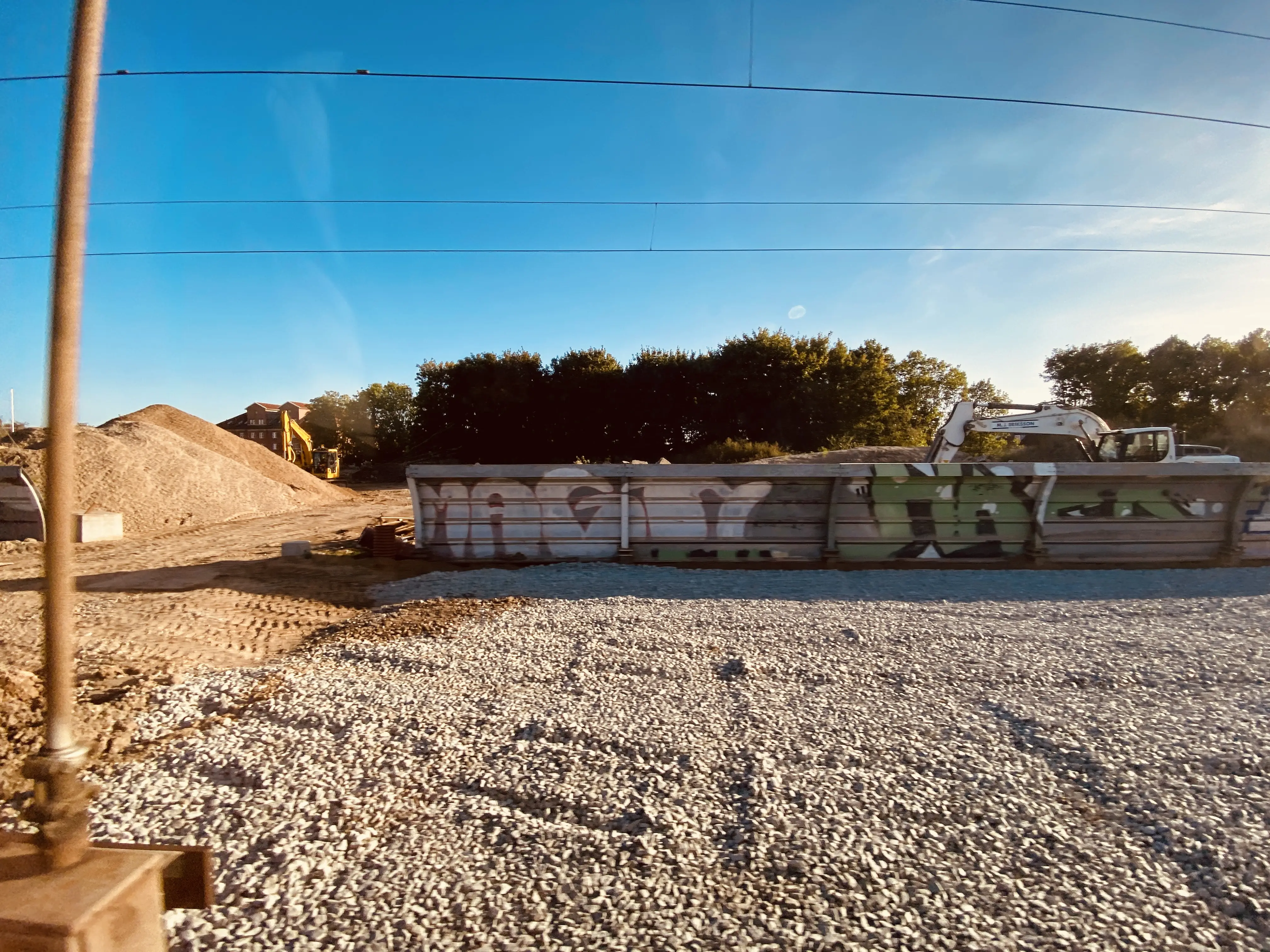 Billede af sporarbejdet ved Slagelse Station.