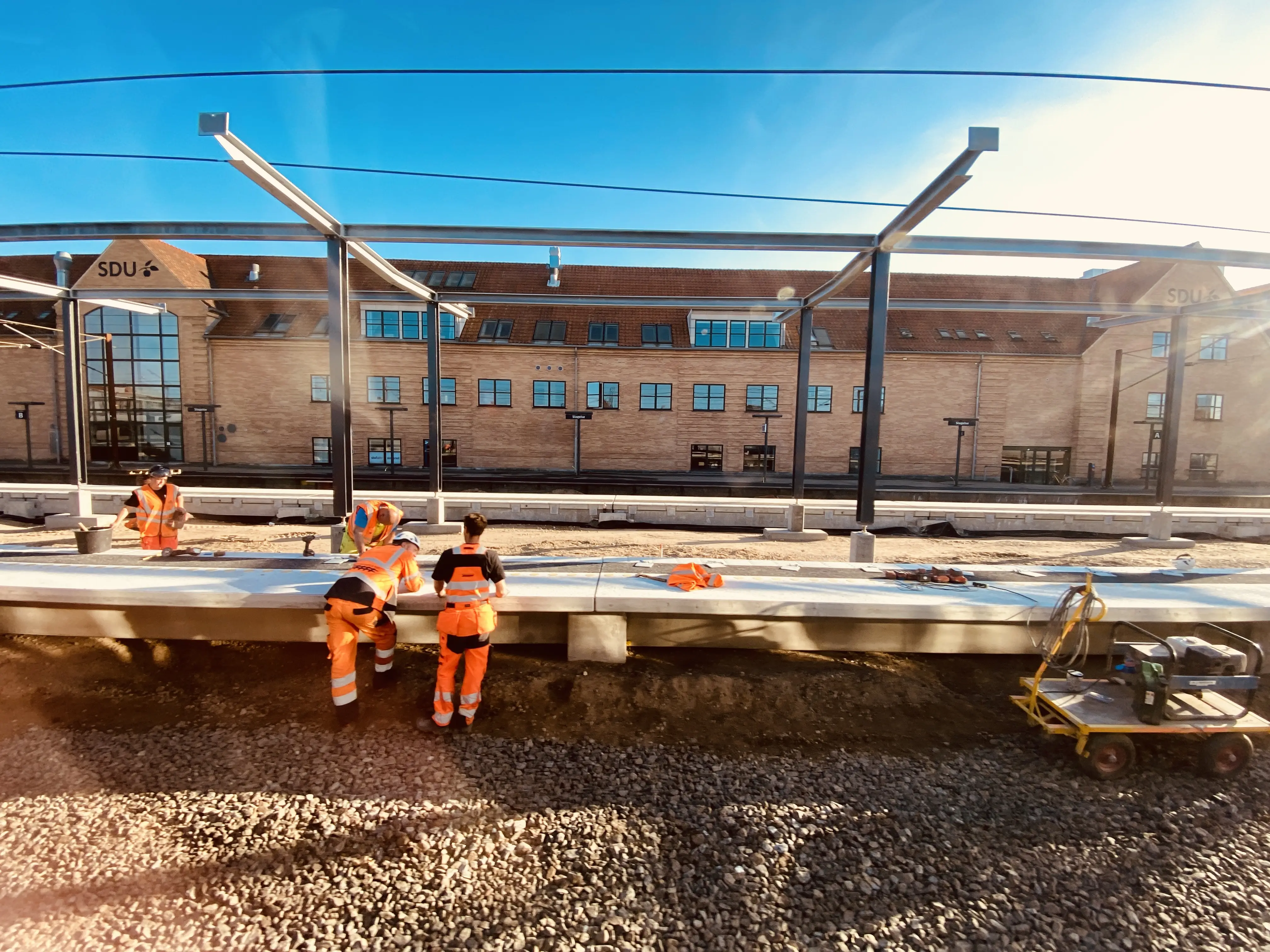Billede af sporarbejdet ved Slagelse Station.