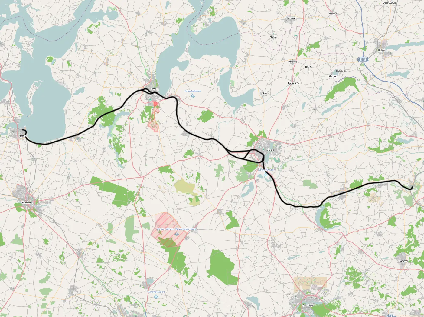 Banekort fra Langå-Struer-banen (DSB). Banekort fra Langå-Struer-banen (DSB).