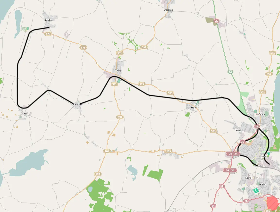 Banekort fra Skive-Vestsalling Jernbane (SVJ). Banekort fra Skive-Vestsalling Jernbane (SVJ).