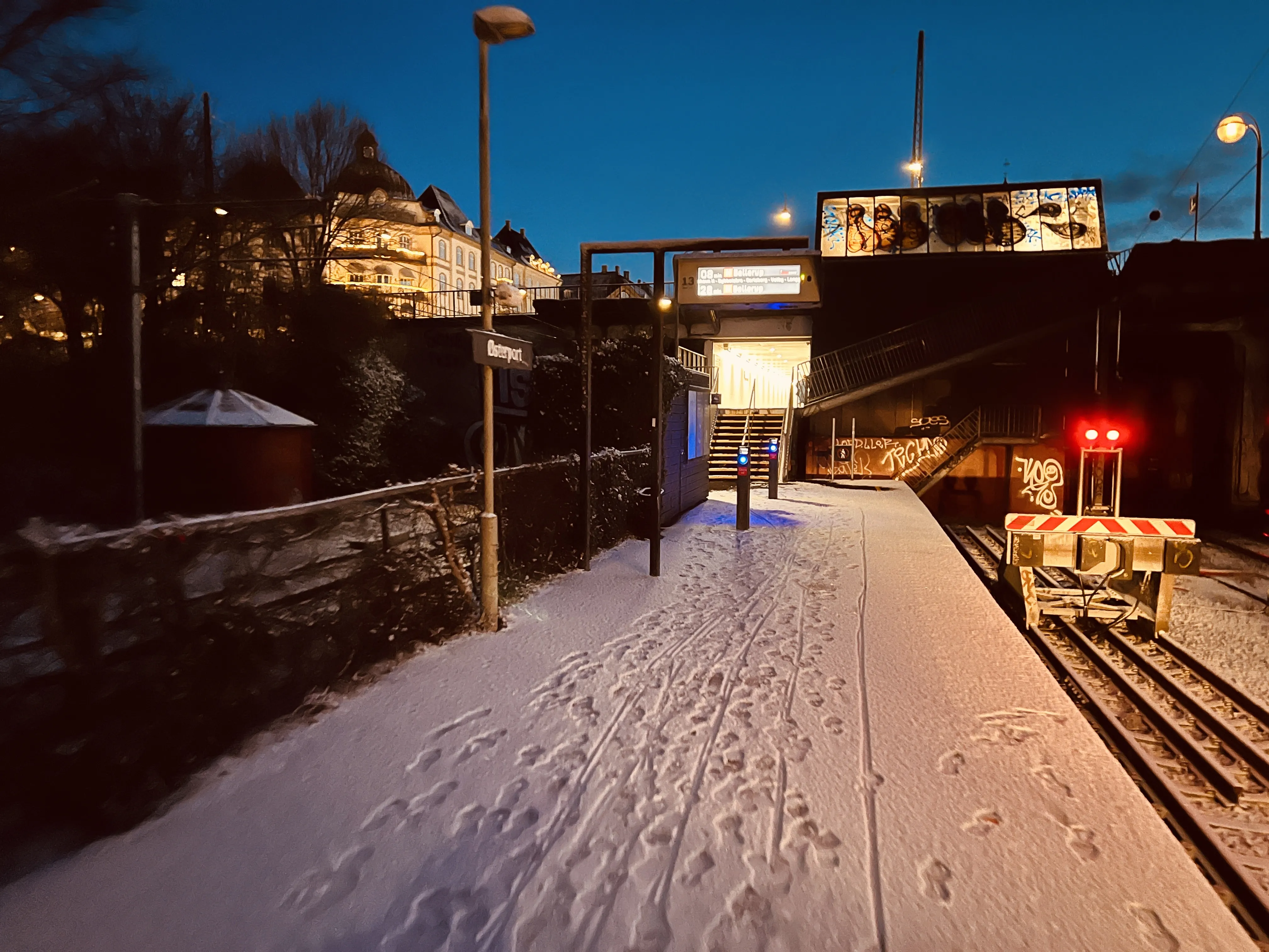 Billede af Østerport Station tidlig morgen.