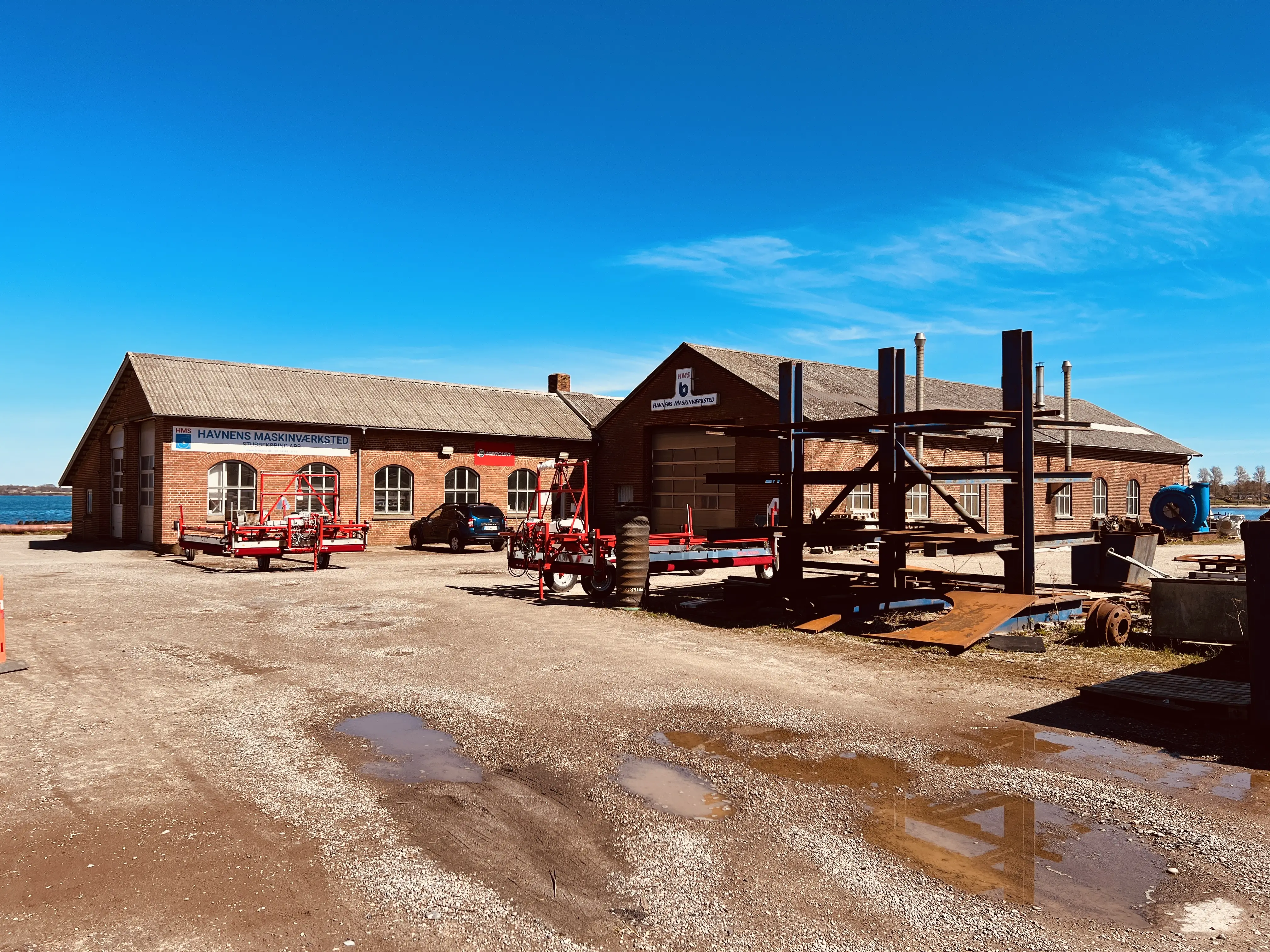 Billede af Stubbekøbing Stations remise. Billede af Stubbekøbing Stations remise.