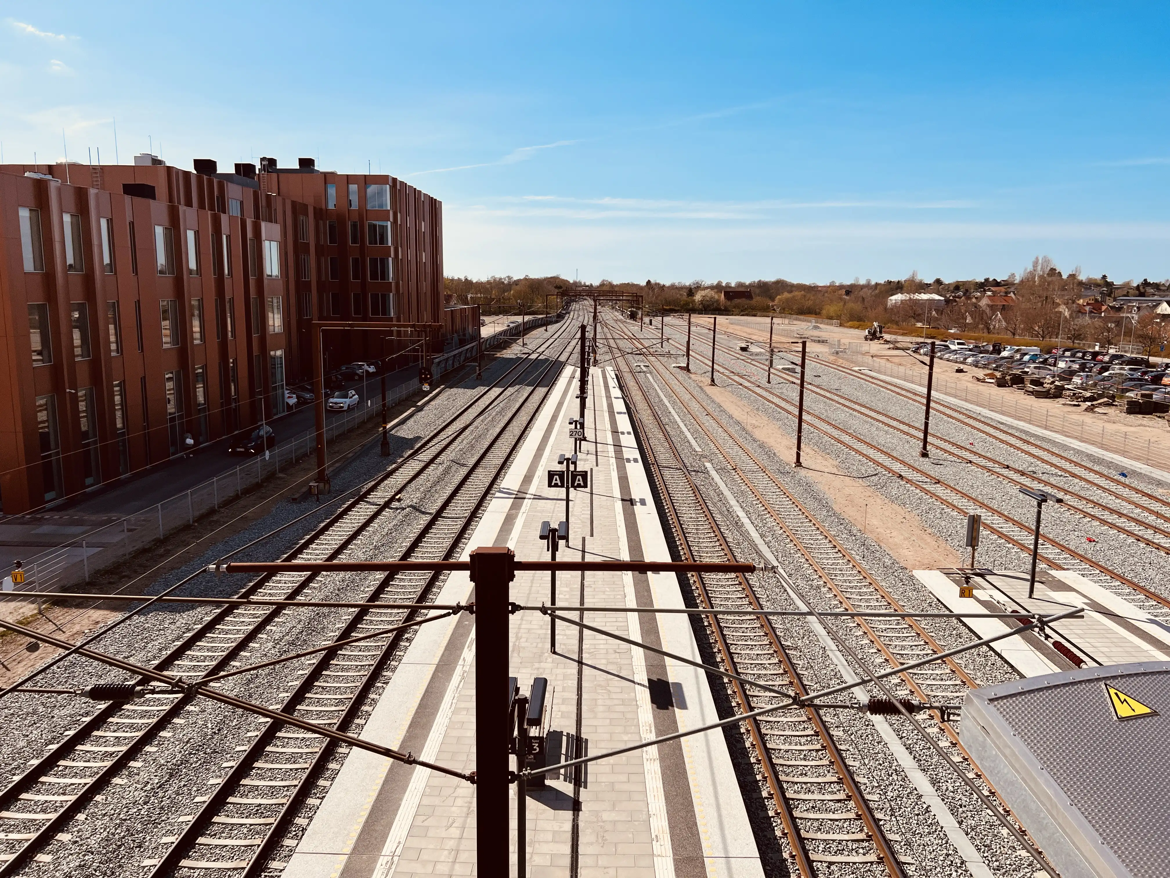 Billede af Slagelse Stations ind og udkørsel.