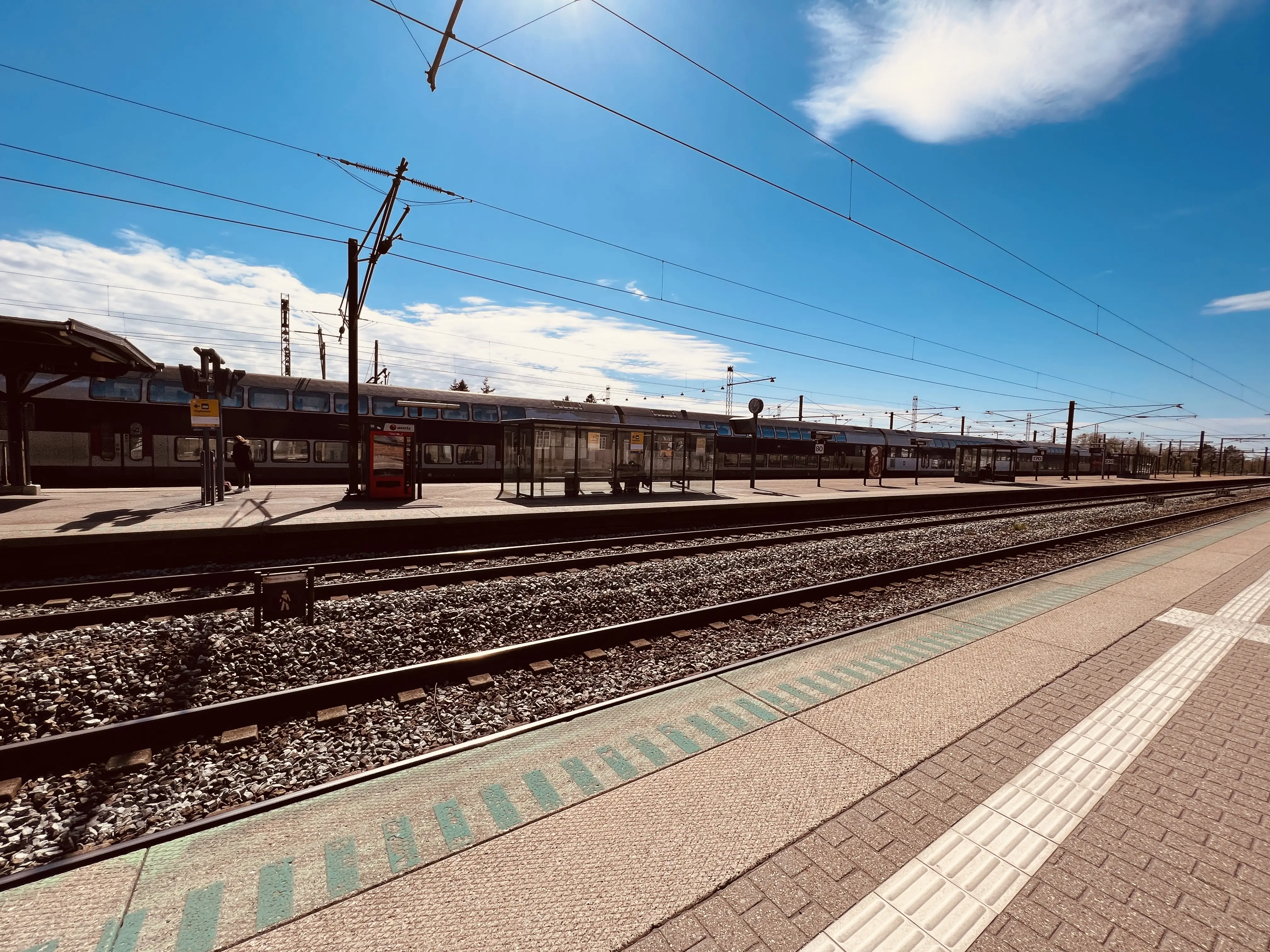 Billede af Ringsted Stations sporareal.