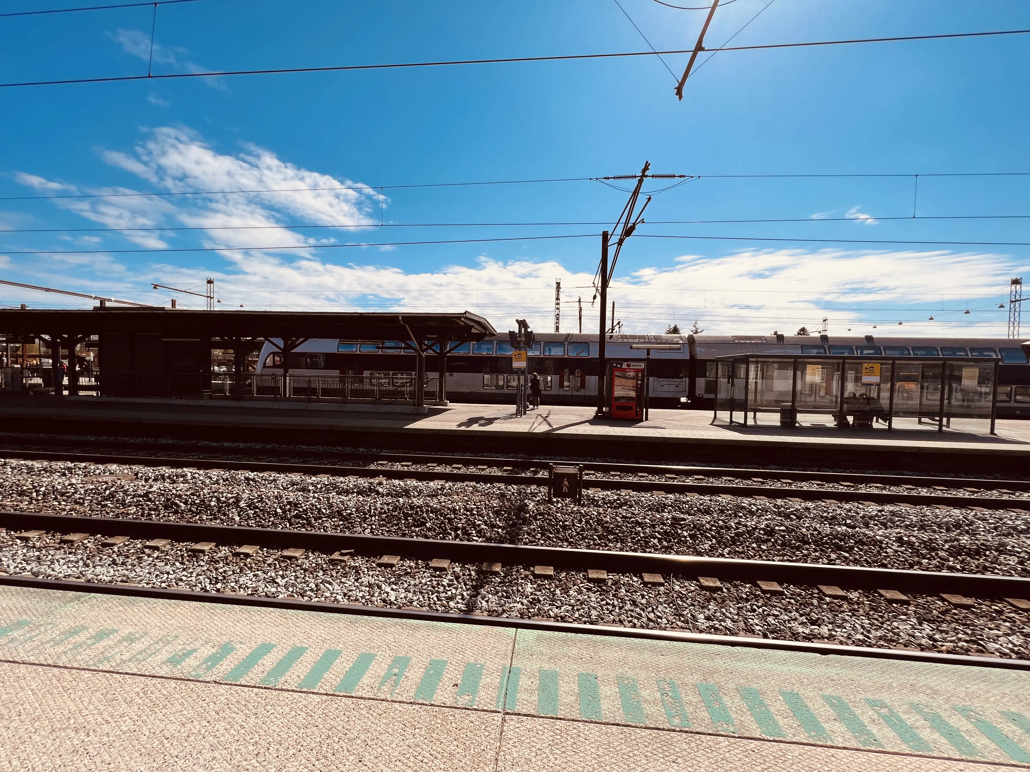 Billede af Ringsted Stations sporareal.