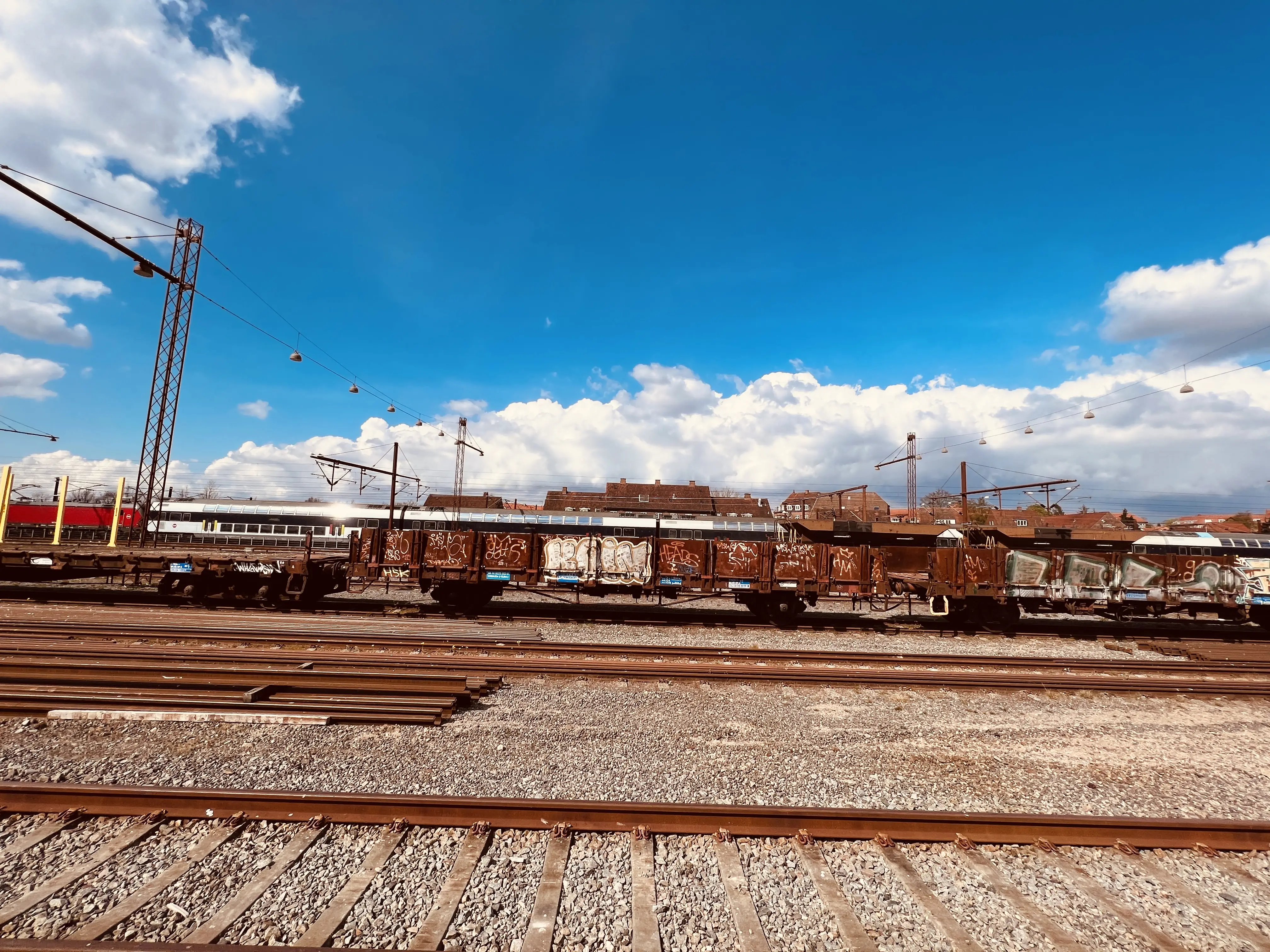 Billede af Ringsted Stations sporareal.