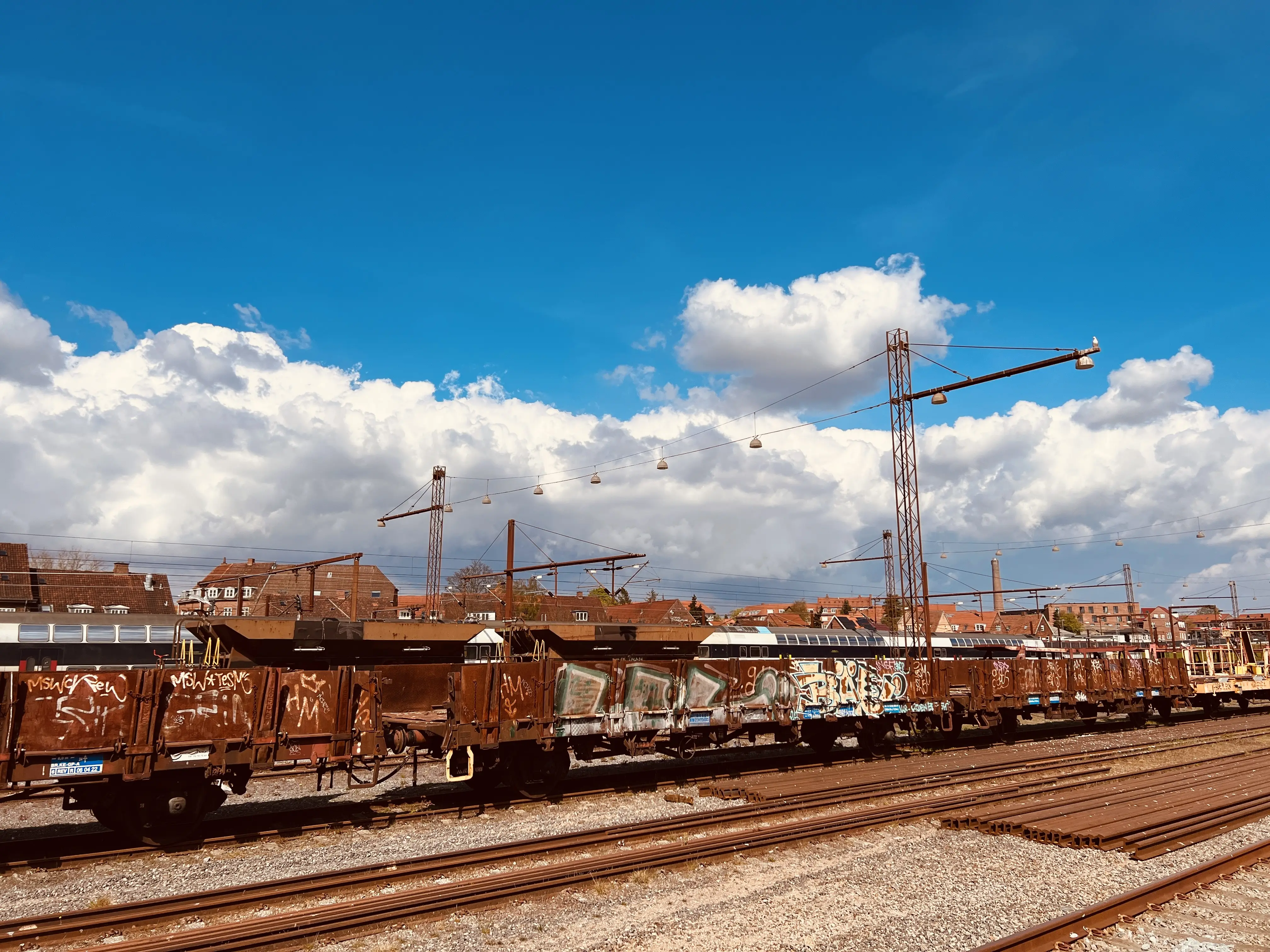 Billede af Ringsted Stations sporareal.