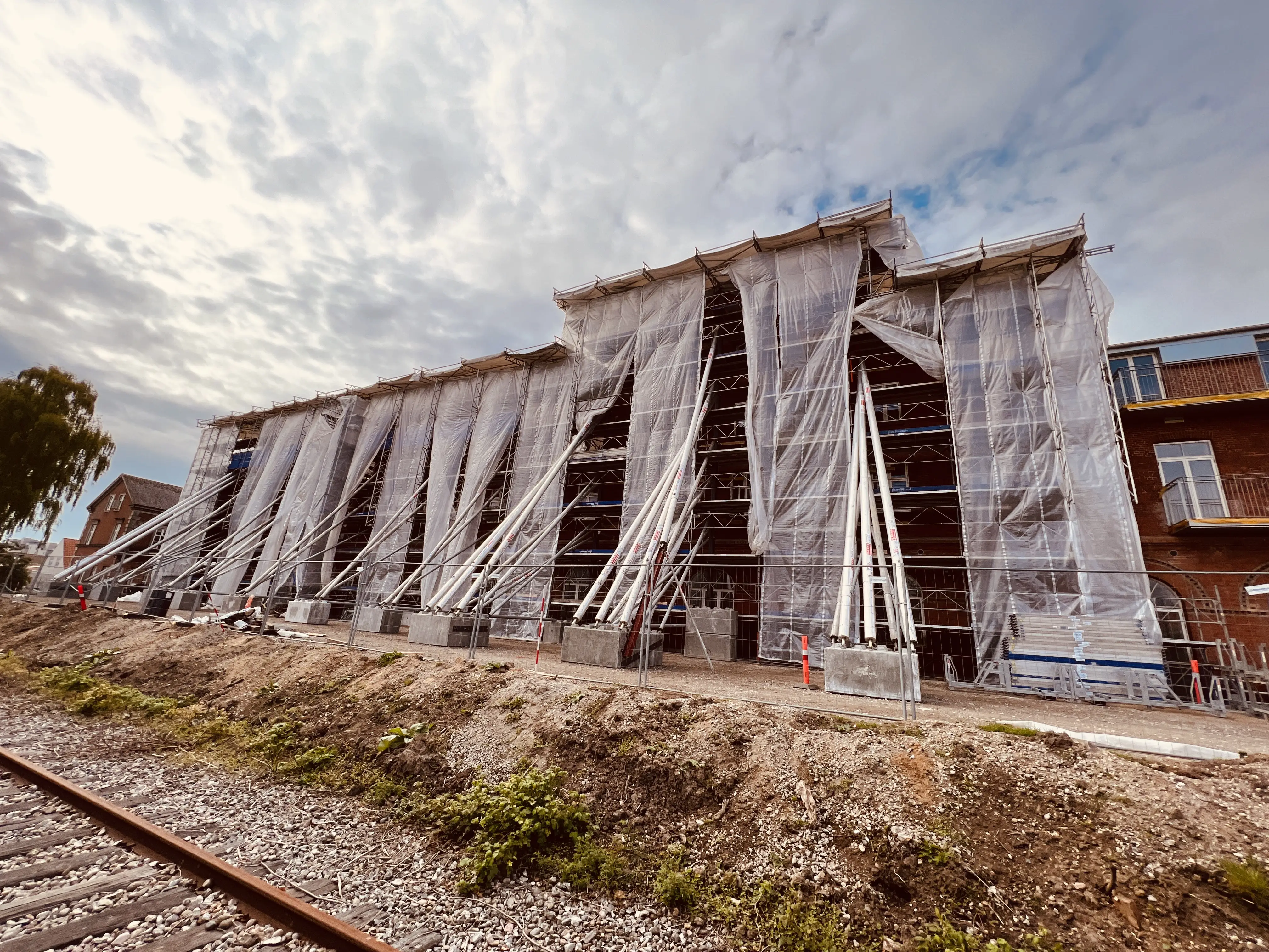 Billede af Fredericia Banegård efter branden den 28. januar 2022 kl. 02:15. Billede af Fredericia Banegård efter branden den 28. januar 2022 kl. 02:15.