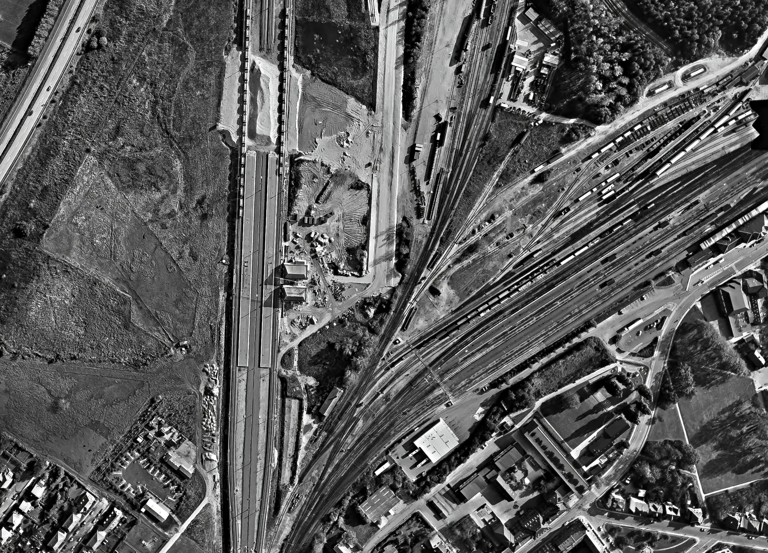 Billede af Nyborg Station under bygning. Billede af Nyborg Station under bygning.