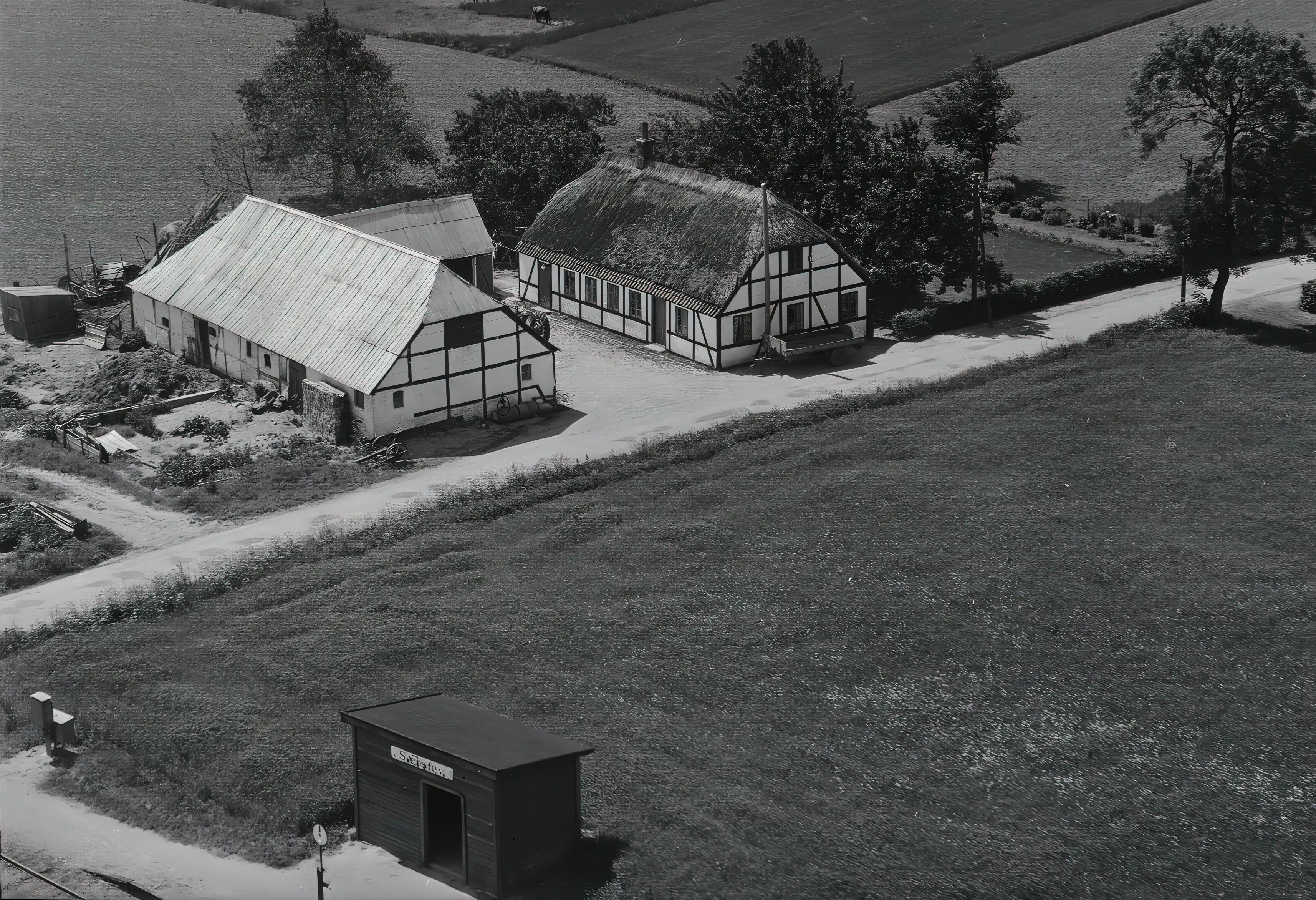 Billede af Særslev Trinbræt med Sidespor. Billede af Særslev Trinbræt med Sidespor.