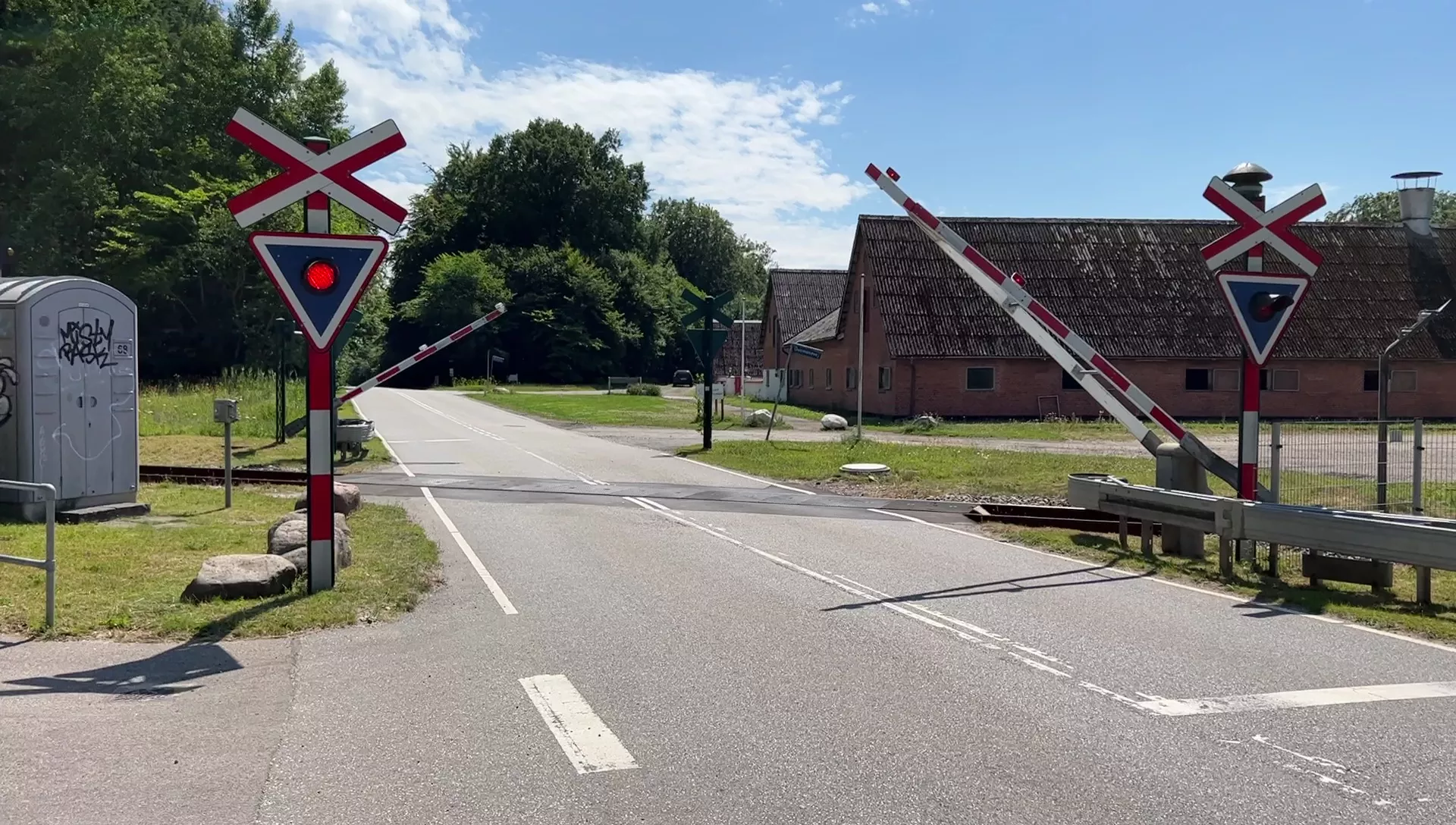 Billede af overskæringen ved Duemose Trinbræt.