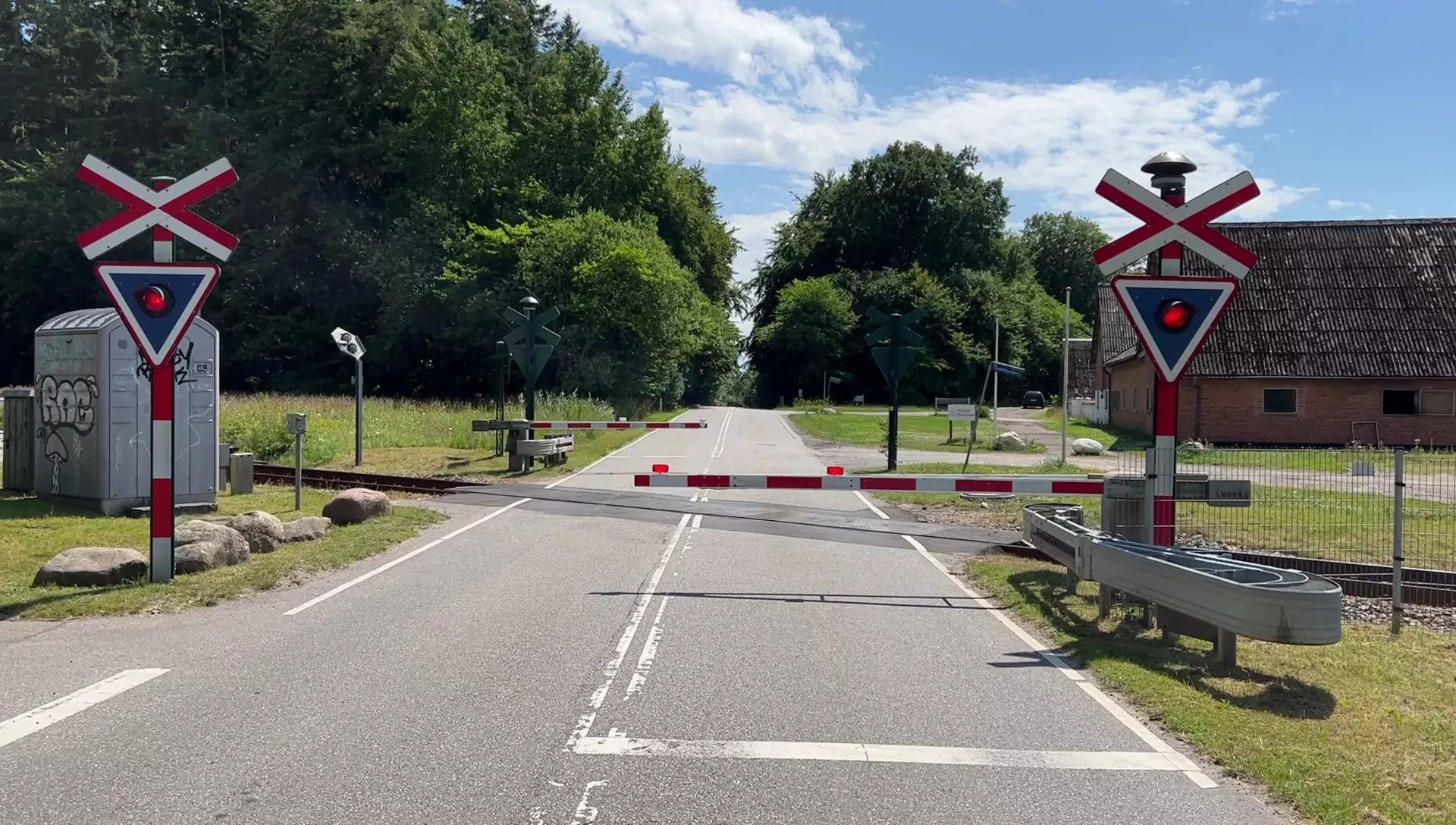 Billede af overskæringen ved Duemose Trinbræt.