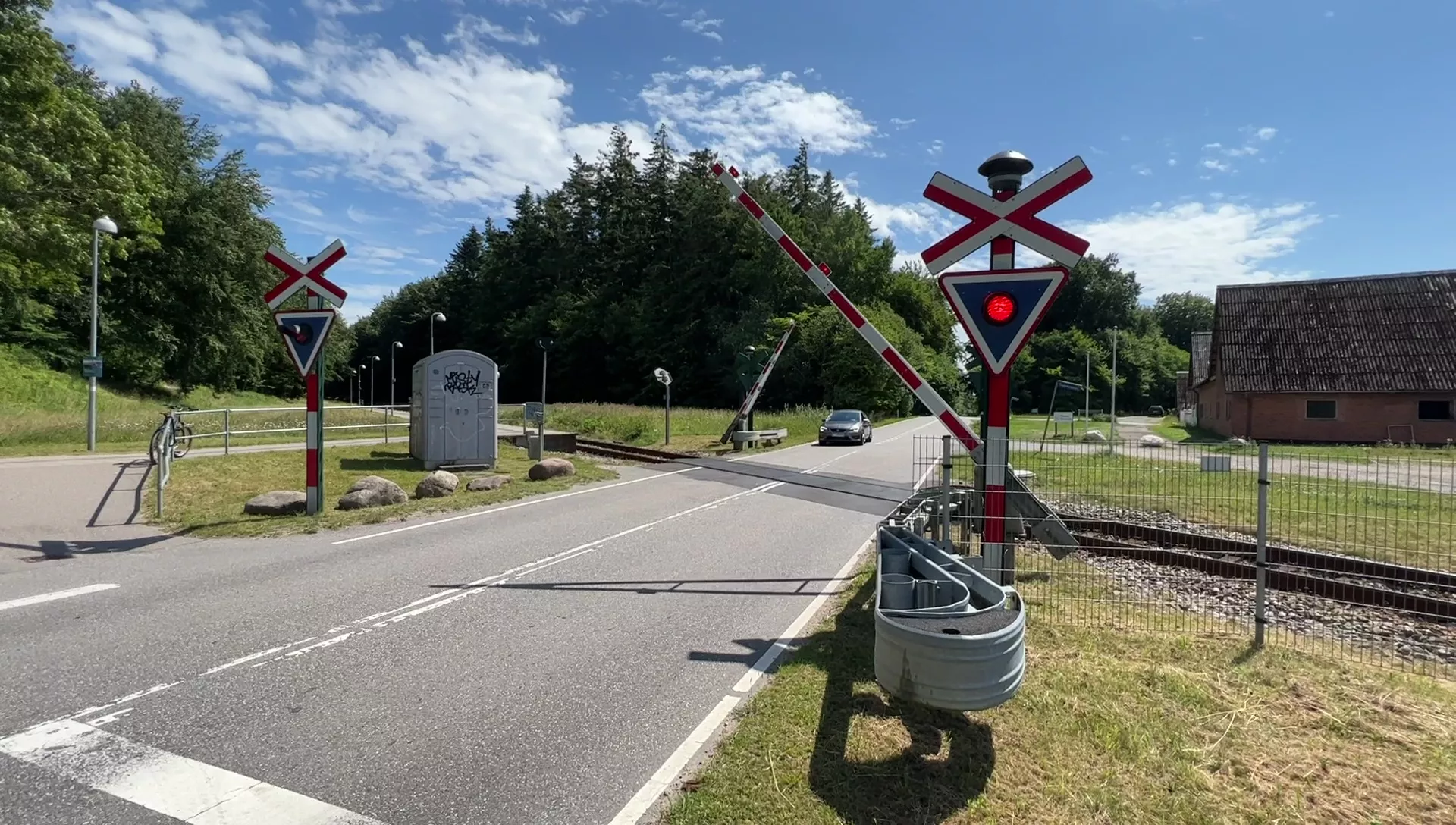 Billede af overskæringen ved Duemose Trinbræt.