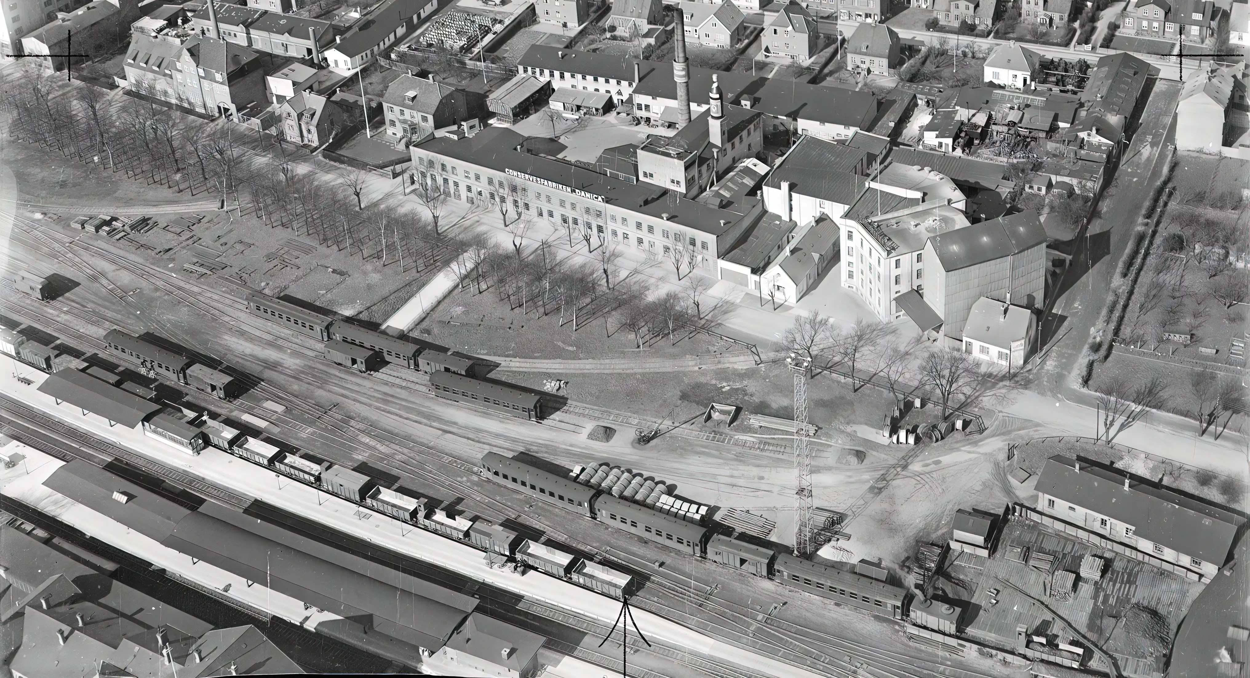 Billede af Slagelse Stations sporareal.