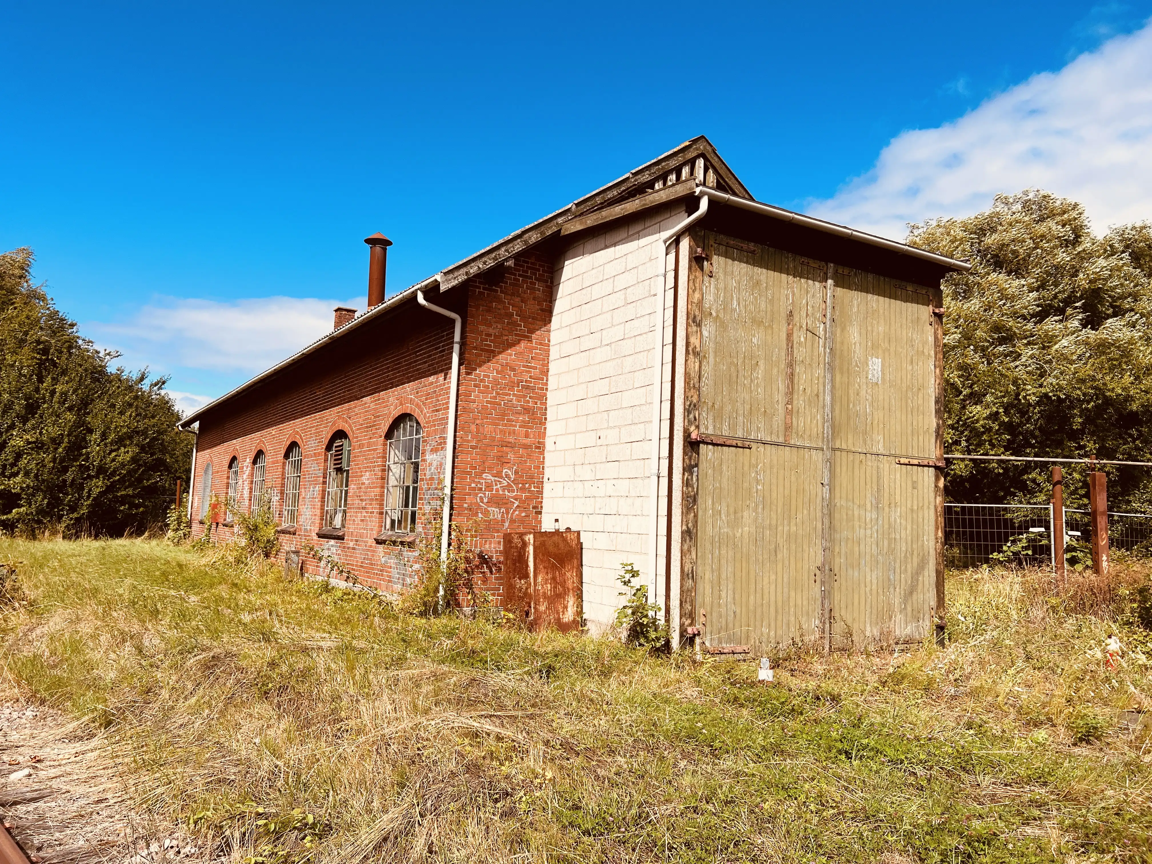 Billede af Høng Stations remise.