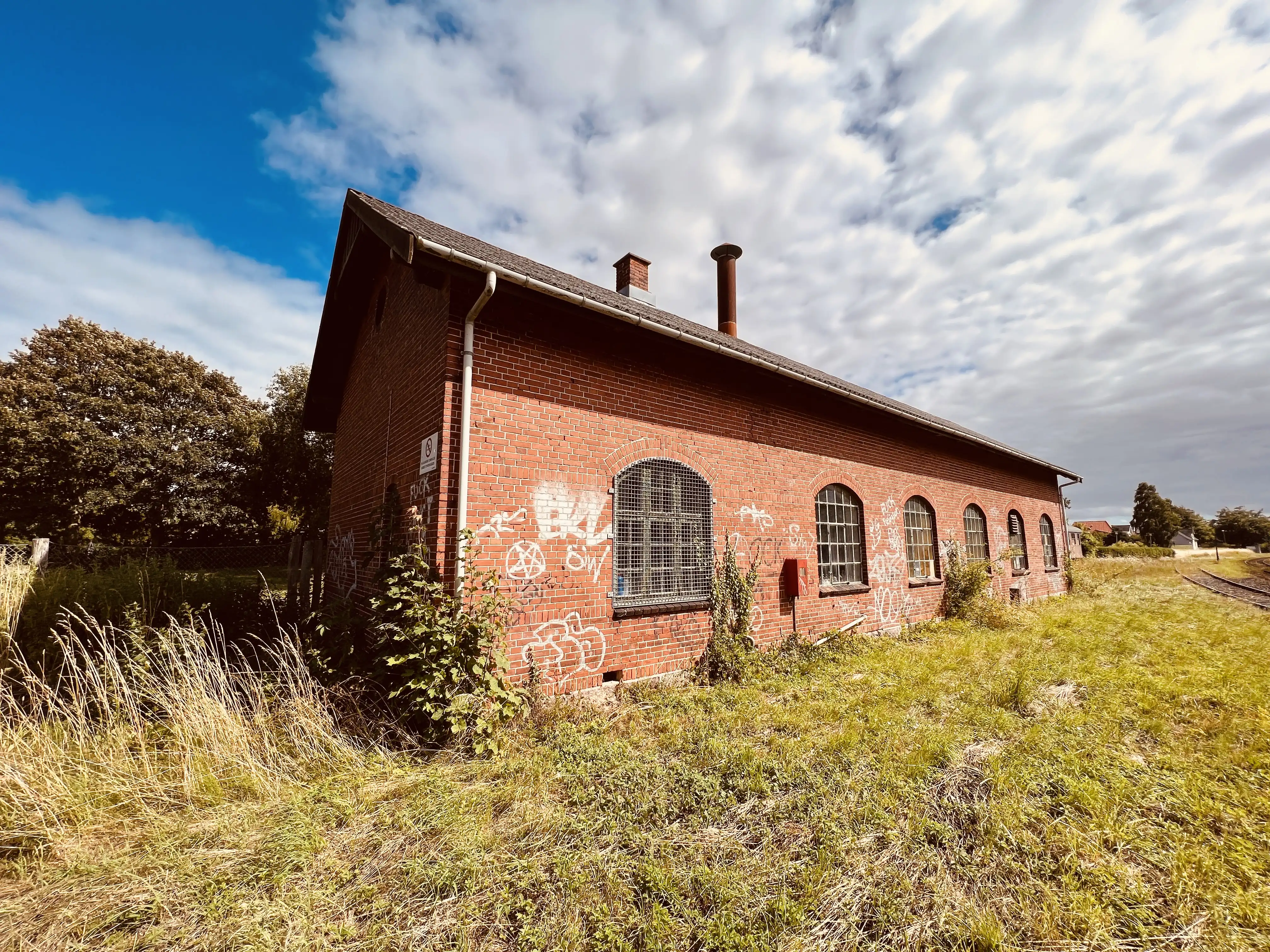 Billede af Høng Stations remise.